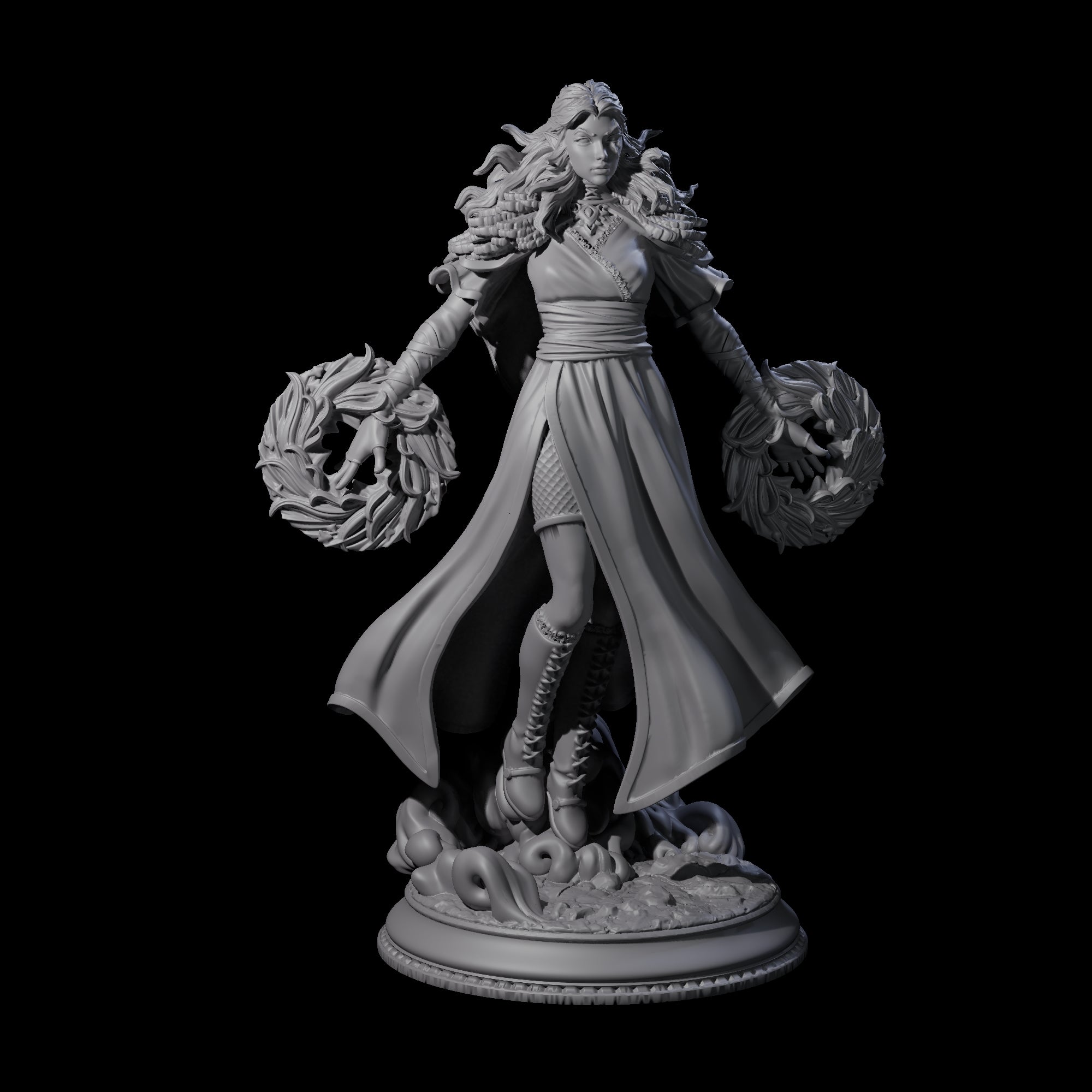 Elegant Casting Mage Miniature for Dungeons and Dragons, Pathfinder or other TTRPGs
