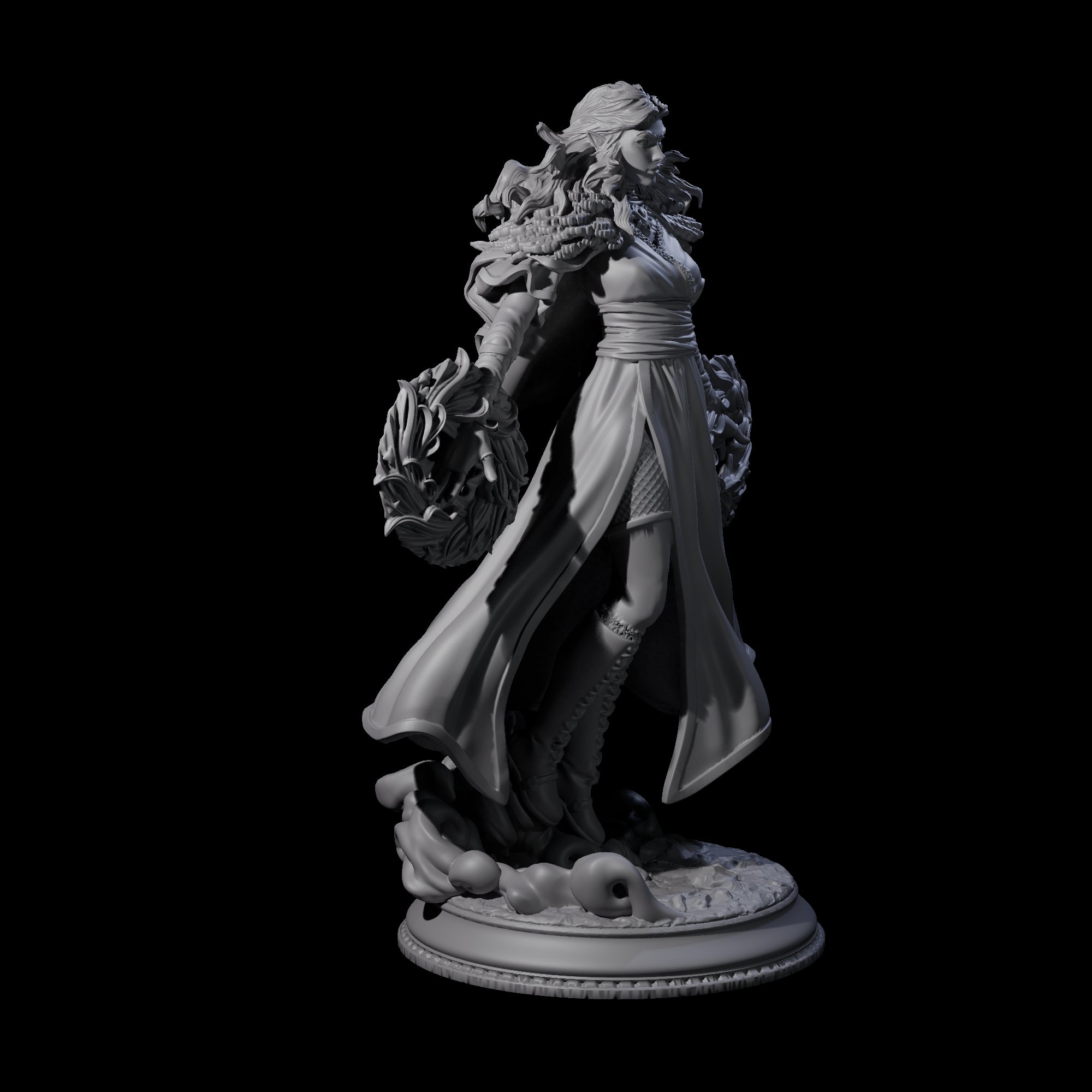 Elegant Casting Mage Miniature for Dungeons and Dragons, Pathfinder or other TTRPGs
