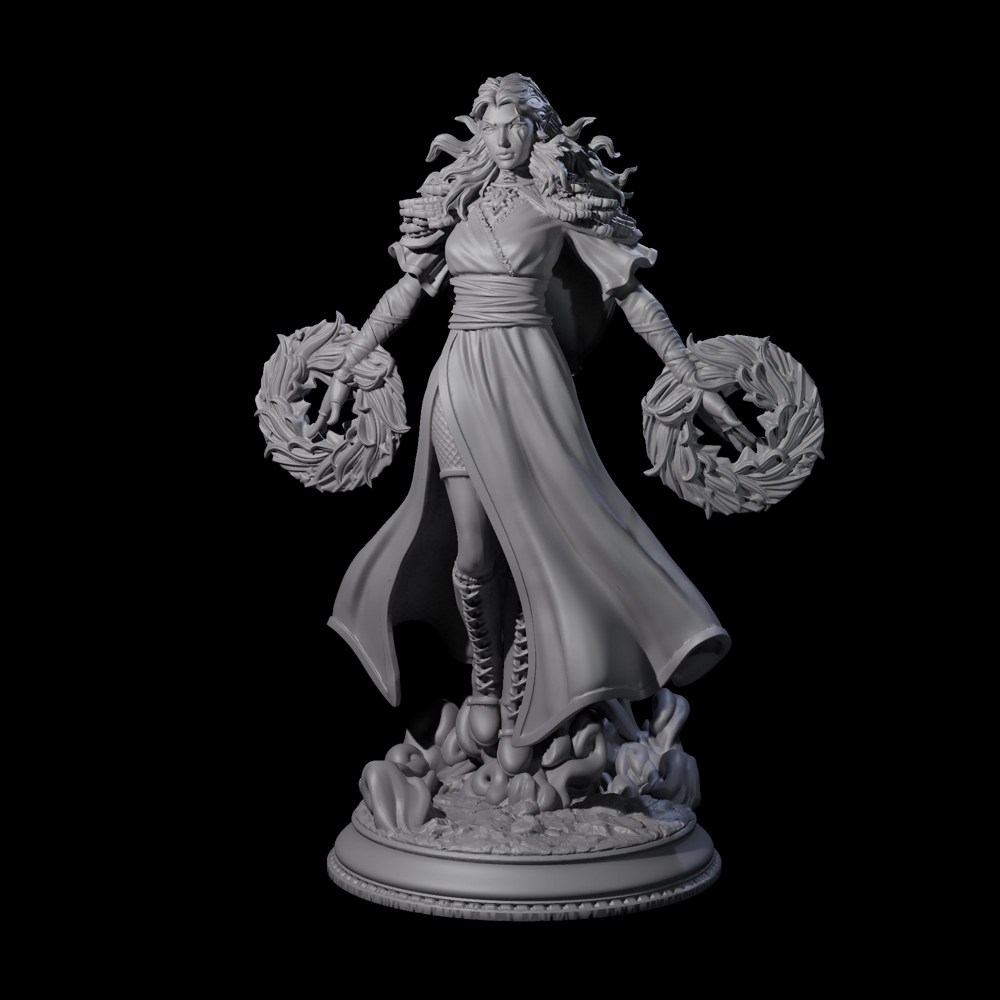 Elegant Casting Mage Miniature for Dungeons and Dragons, Pathfinder or other TTRPGs