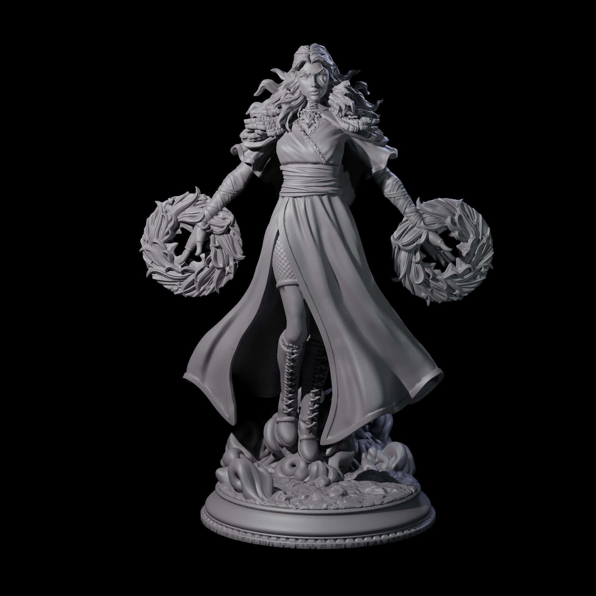 Elegant Casting Mage Miniature for Dungeons and Dragons, Pathfinder or other TTRPGs