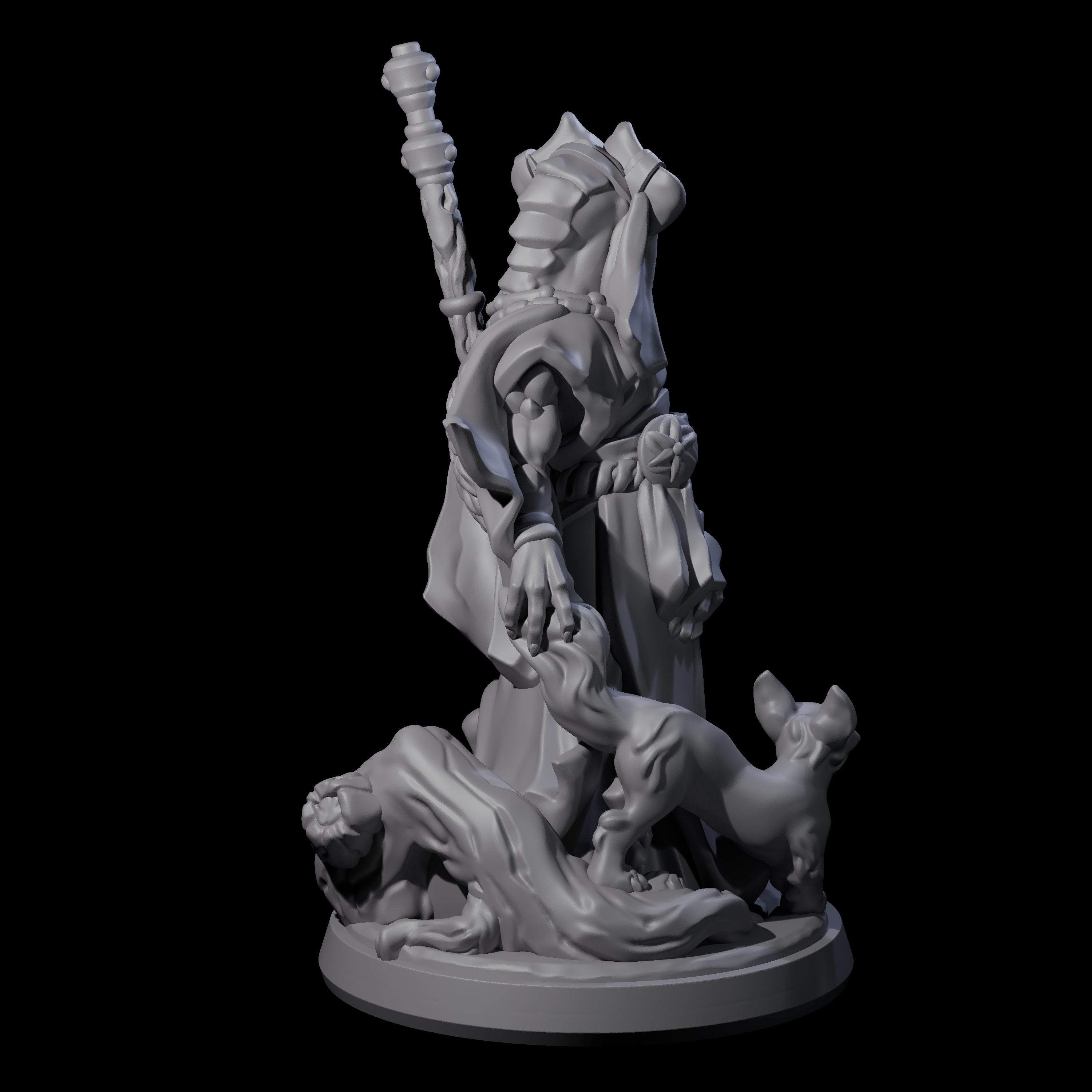 Elegant Dragonborn Druid Miniature for Dungeons and Dragons, Pathfinder or other TTRPGs