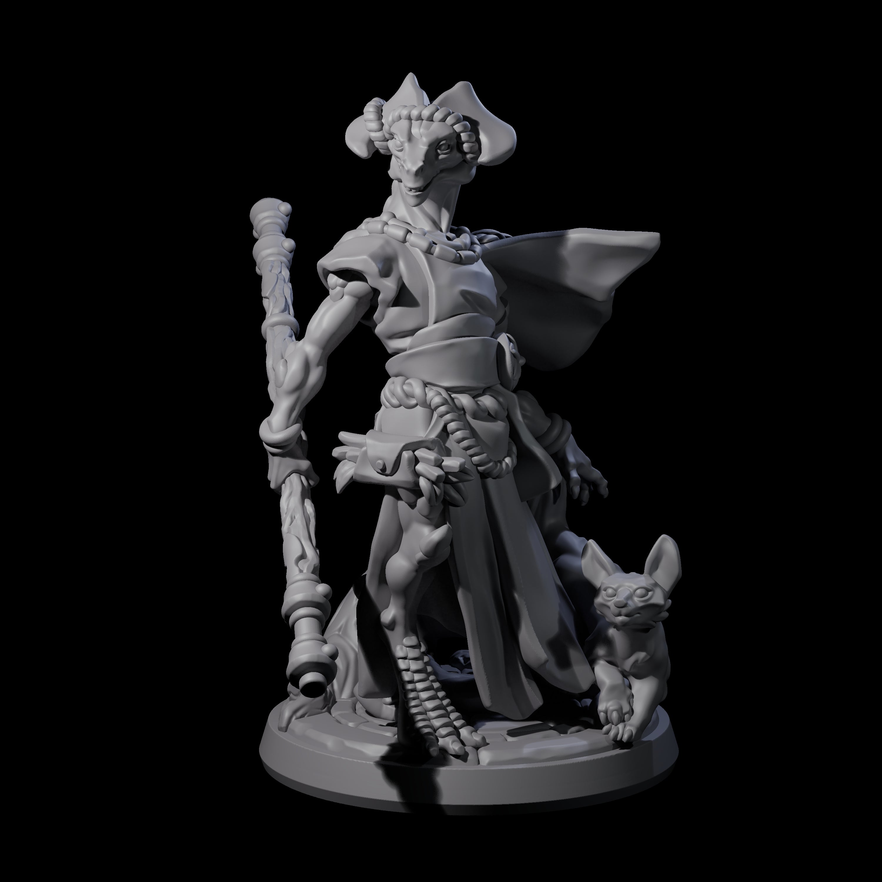 Elegant Dragonborn Druid Miniature for Dungeons and Dragons, Pathfinder or other TTRPGs