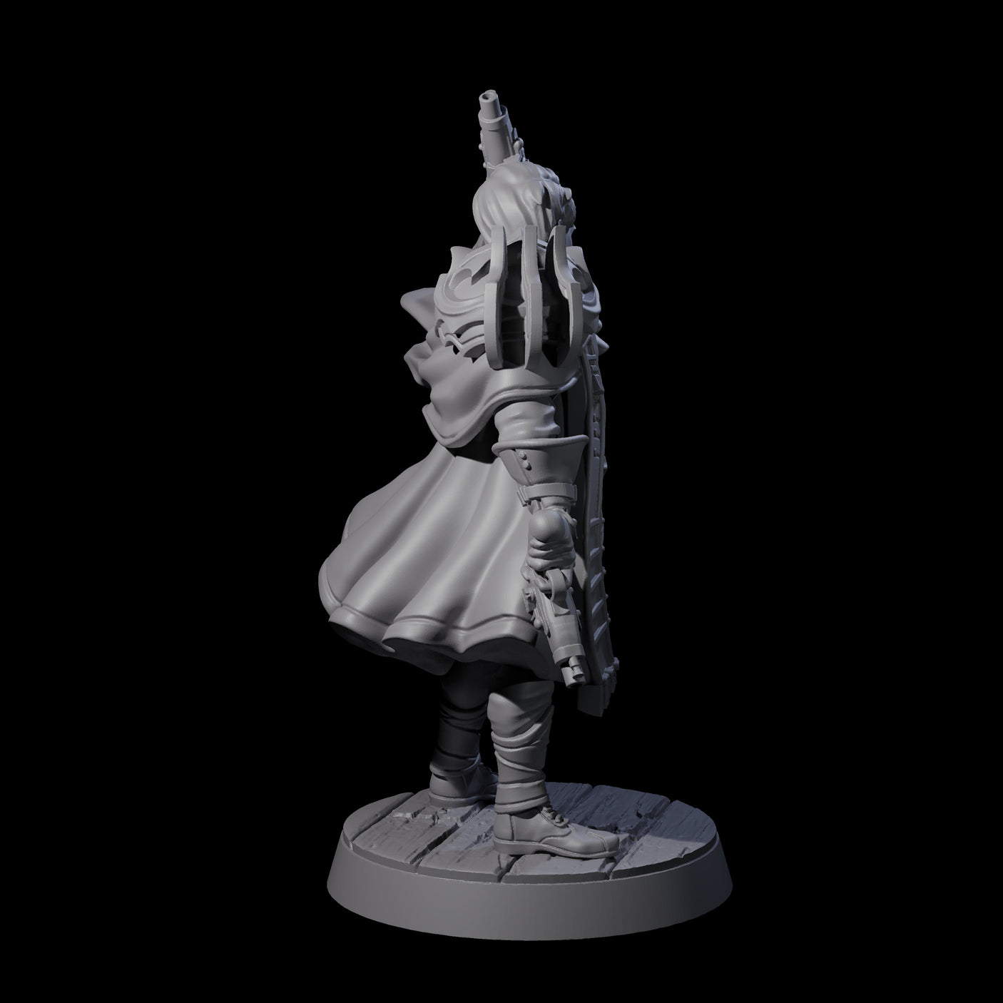 Elegant Pirate Hunter Miniature for Dungeons and Dragons, Pathfinder or other TTRPGs