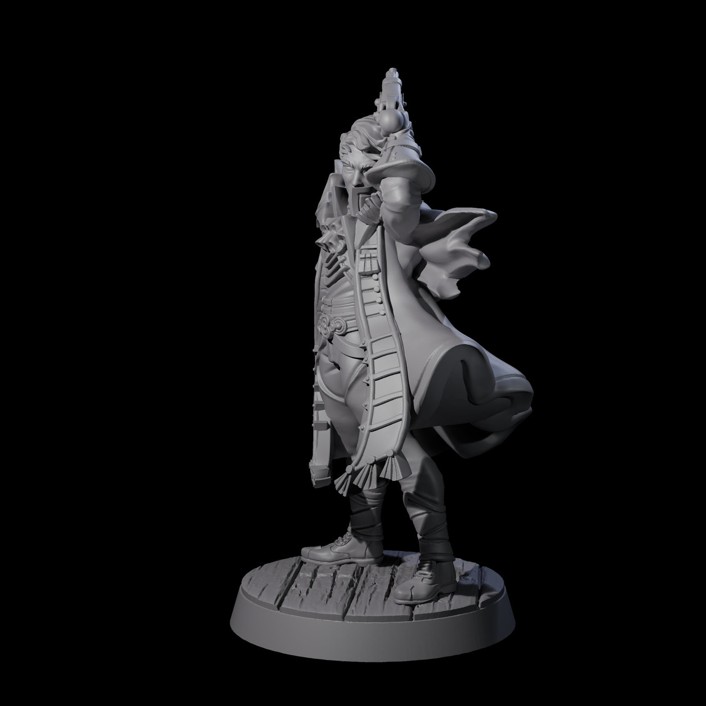 Elegant Pirate Hunter Miniature for Dungeons and Dragons, Pathfinder or other TTRPGs
