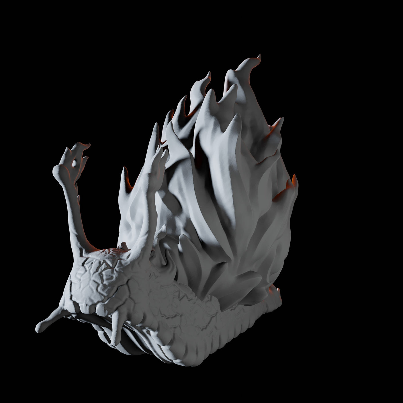Elemental Fire Snail Miniature for Dungeons and Dragons, Pathfinder or other TTRPGs