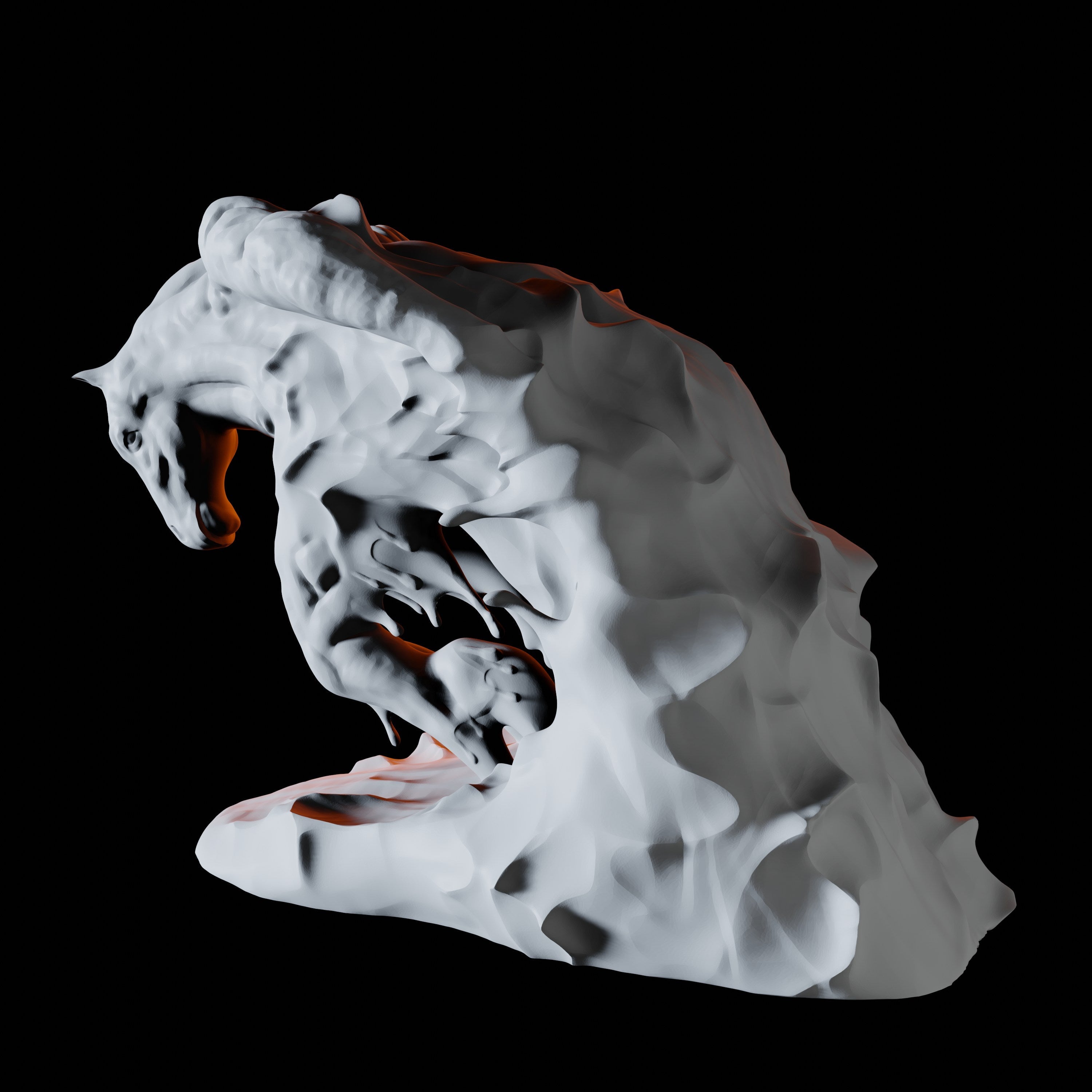 Elemental Water Horse Miniature for Dungeons and Dragons, Pathfinder or other TTRPGs