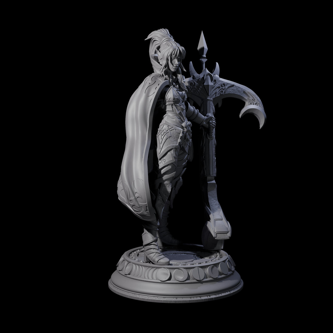 Elf Hunter with Crossbow Miniature for Dungeons and Dragons, Pathfinder or other TTRPGs