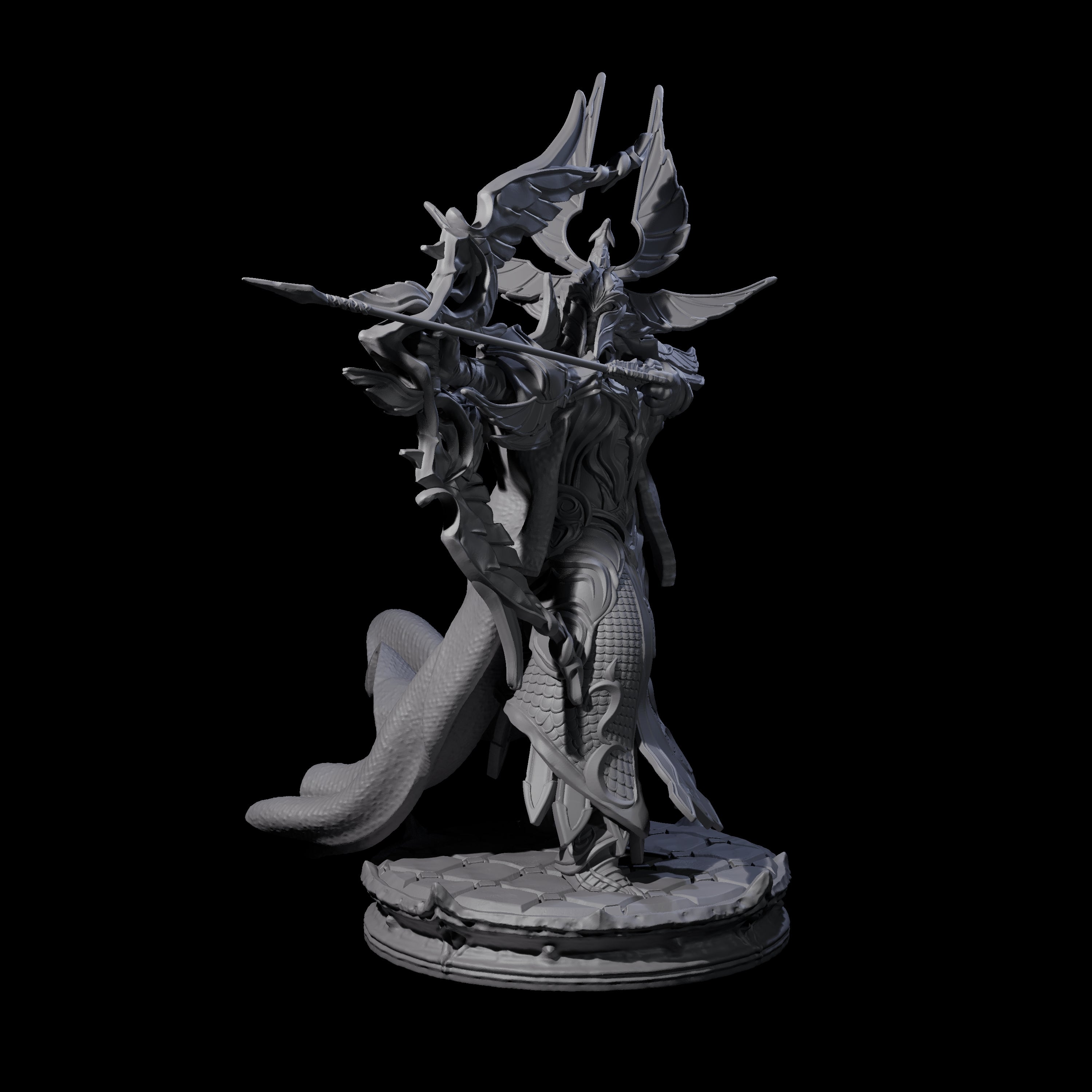 Elite Dark Elf Archer B Miniature for Dungeons and Dragons, Pathfinder or other TTRPGs