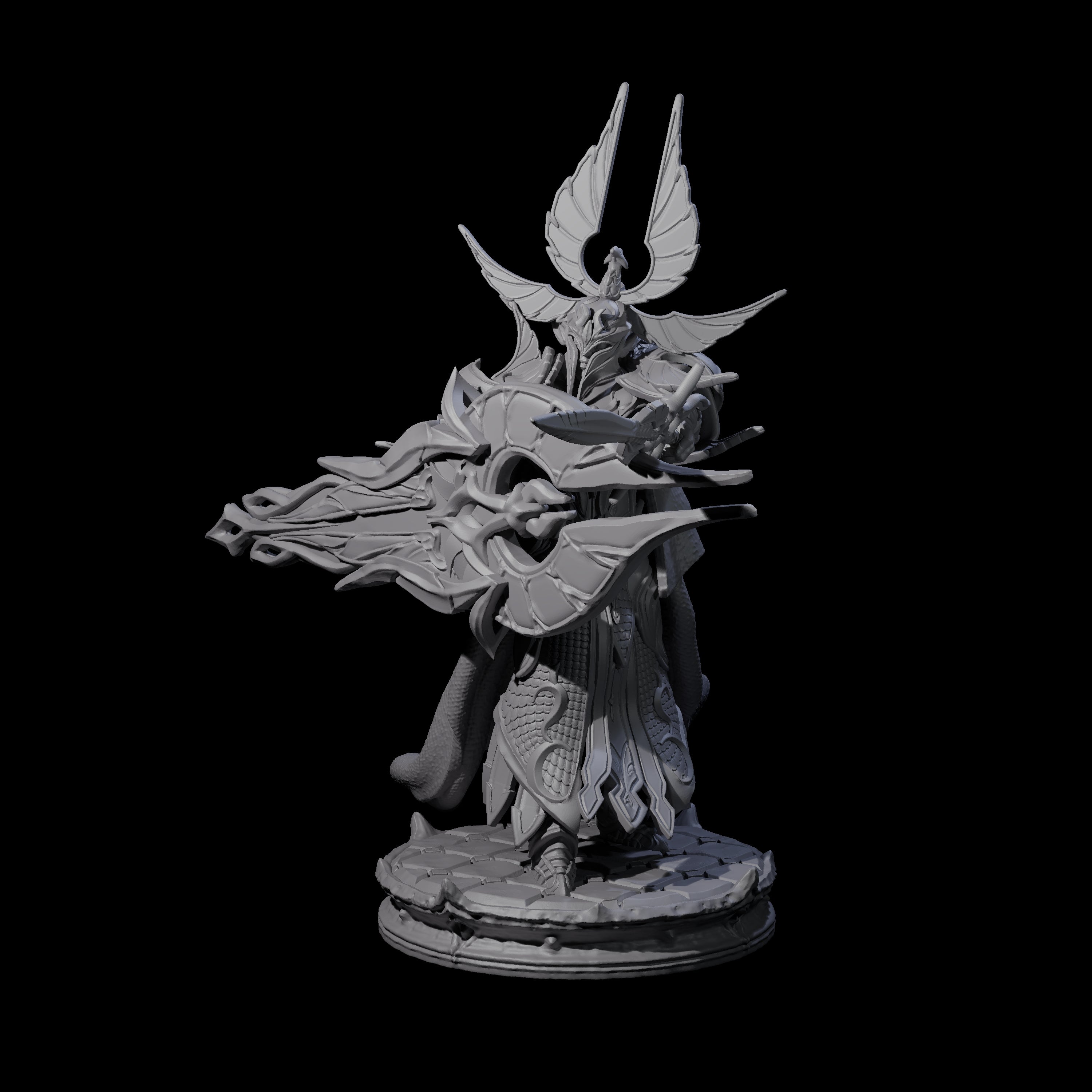 Elite Dark Elf Warrior A Miniature for Dungeons and Dragons, Pathfinder or other TTRPGs