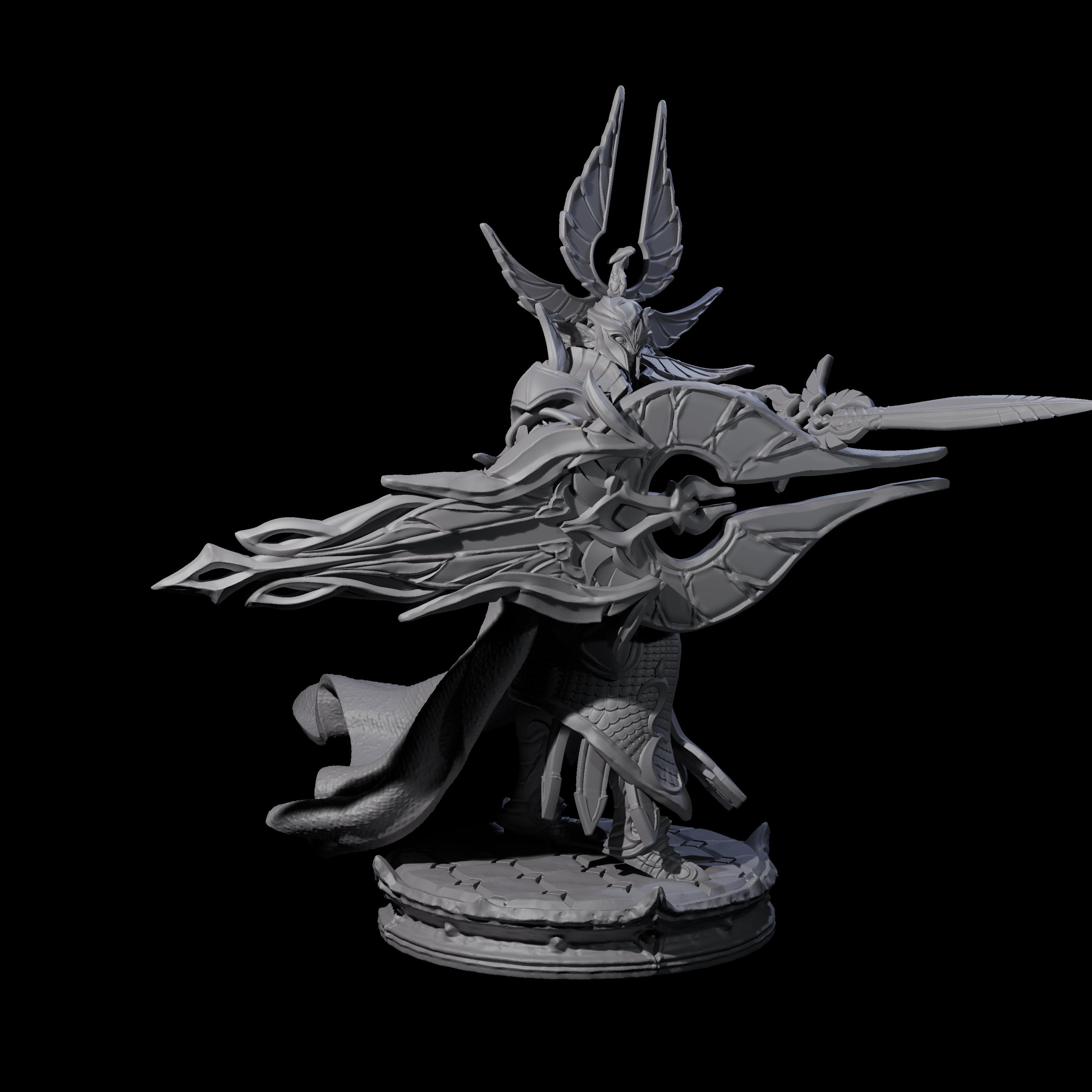 Elite Dark Elf Warrior A Miniature for Dungeons and Dragons, Pathfinder or other TTRPGs
