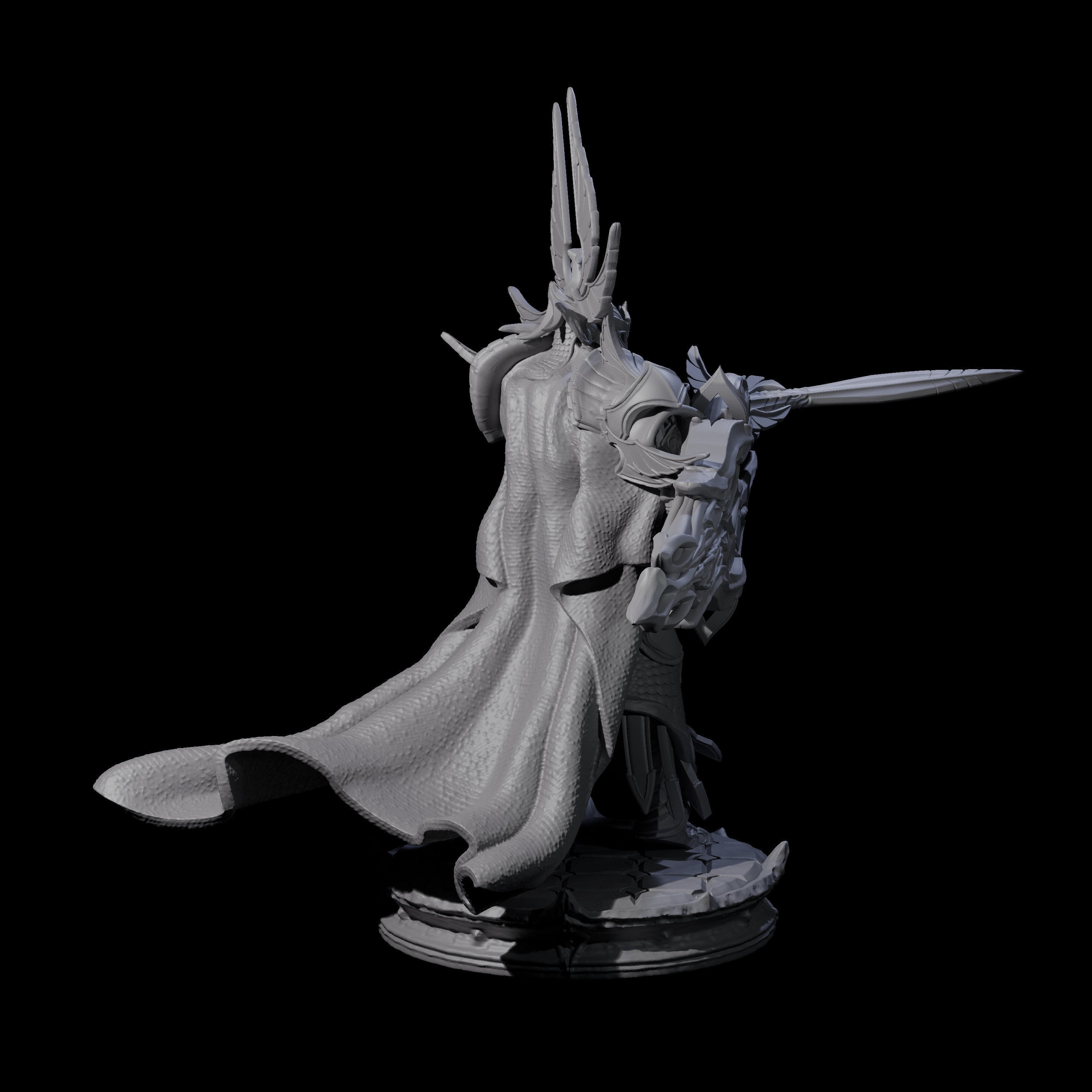 Elite Dark Elf Warrior A Miniature for Dungeons and Dragons, Pathfinder or other TTRPGs