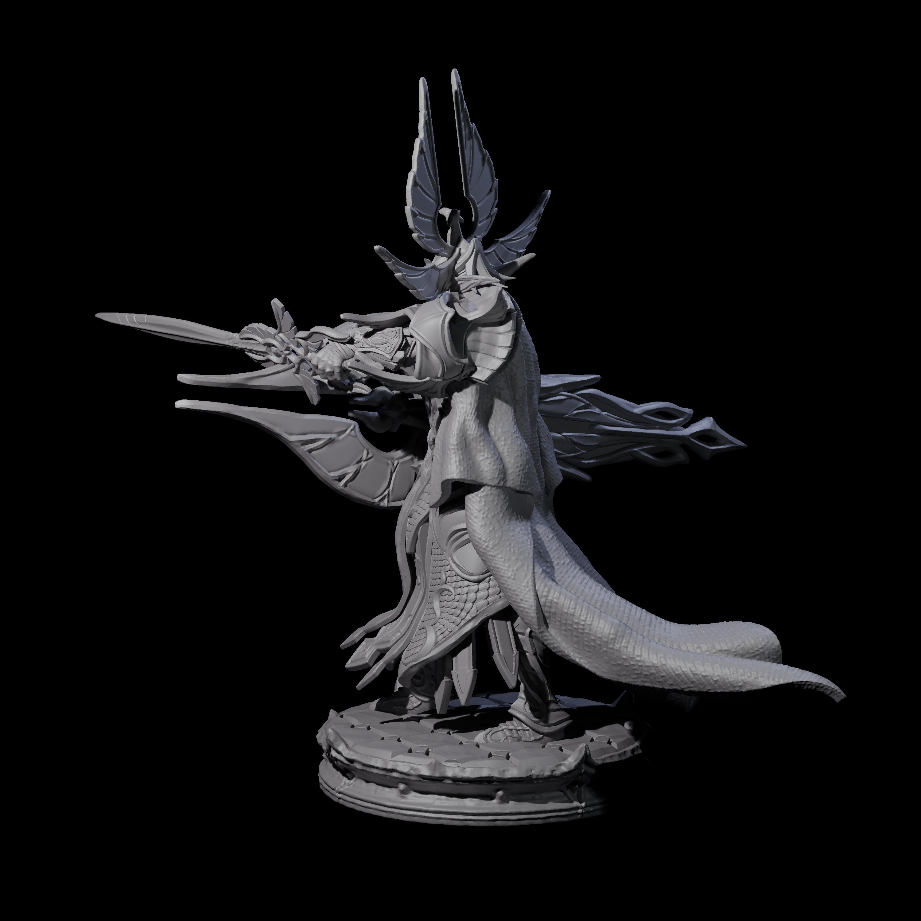 Elite Dark Elf Warrior A Miniature for Dungeons and Dragons, Pathfinder or other TTRPGs