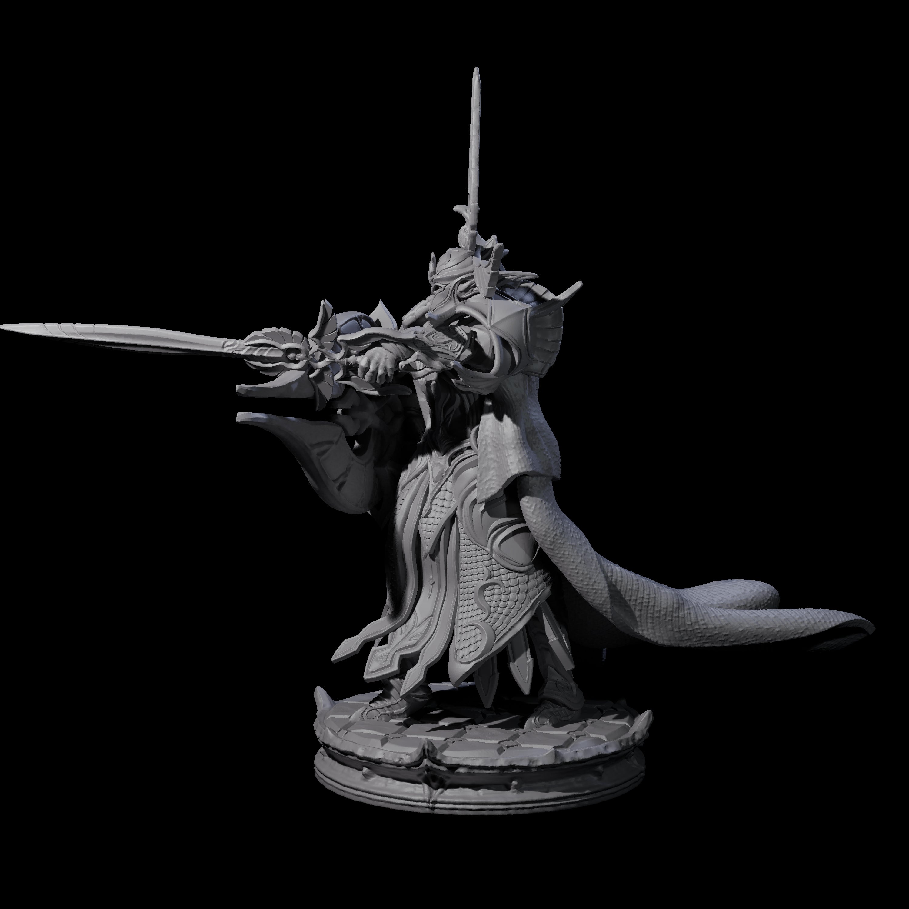 Elite Dark Elf Warrior A Miniature for Dungeons and Dragons, Pathfinder or other TTRPGs