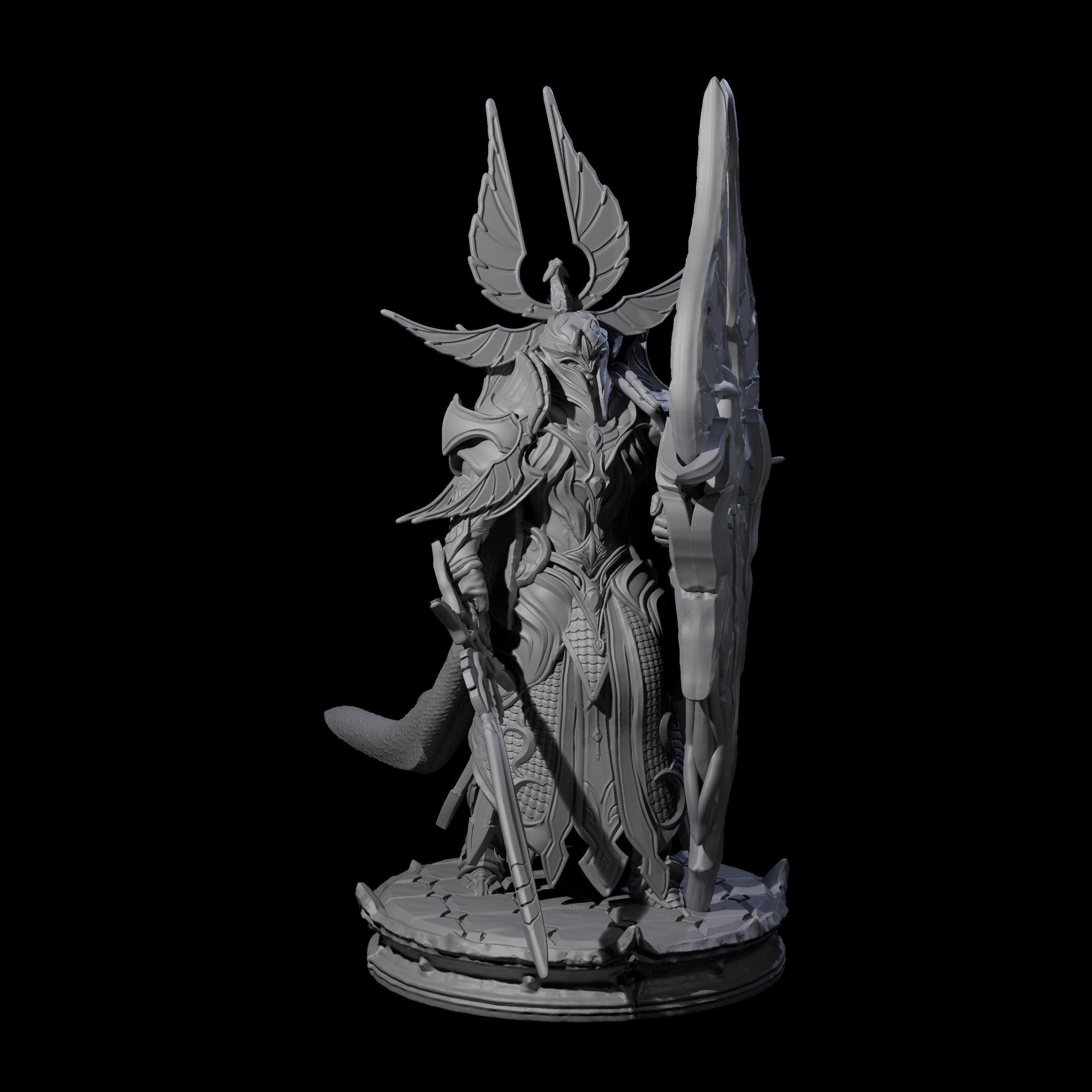 Elite Dark Elf Warrior B Miniature for Dungeons and Dragons, Pathfinder or other TTRPGs