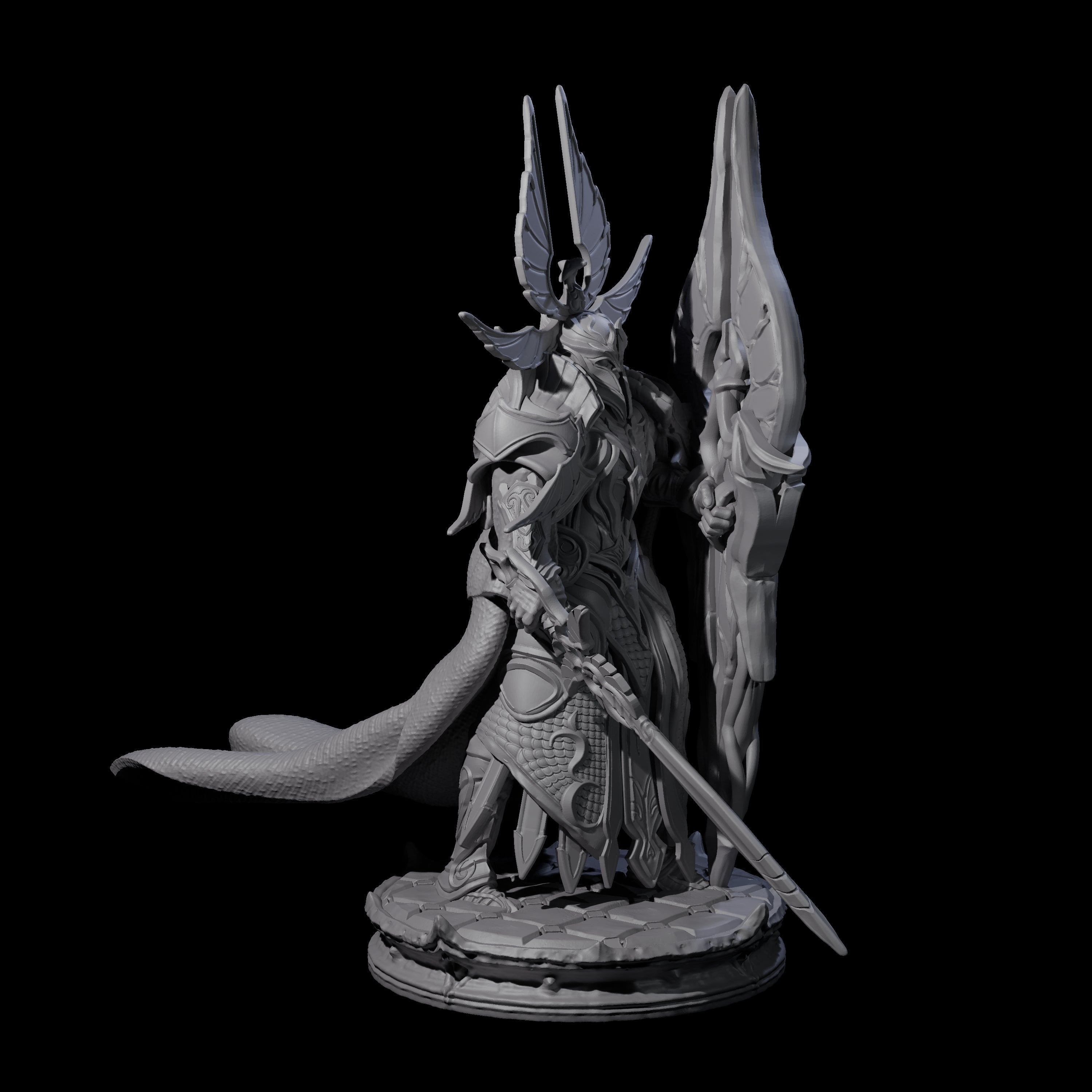 Elite Dark Elf Warrior B Miniature for Dungeons and Dragons, Pathfinder or other TTRPGs