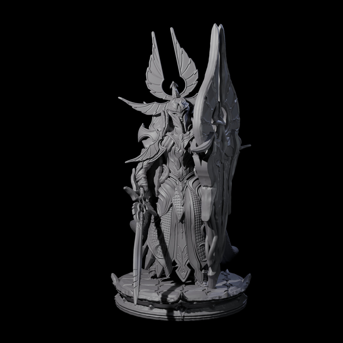 Elite Dark Elf Warrior B Miniature for Dungeons and Dragons, Pathfinder or other TTRPGs