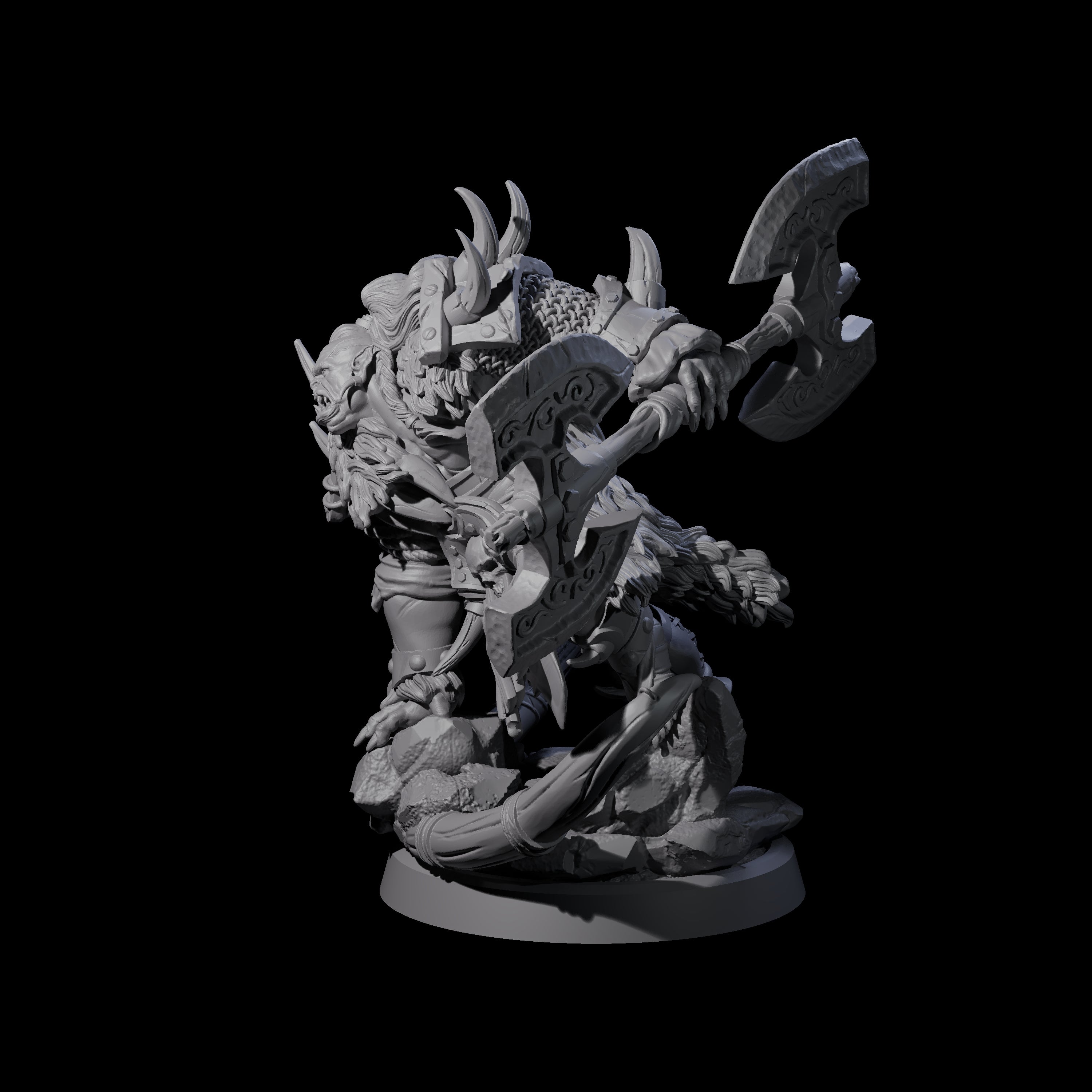 Elite Orc Hit Squad A Miniature for Dungeons and Dragons, Pathfinder or other TTRPGs