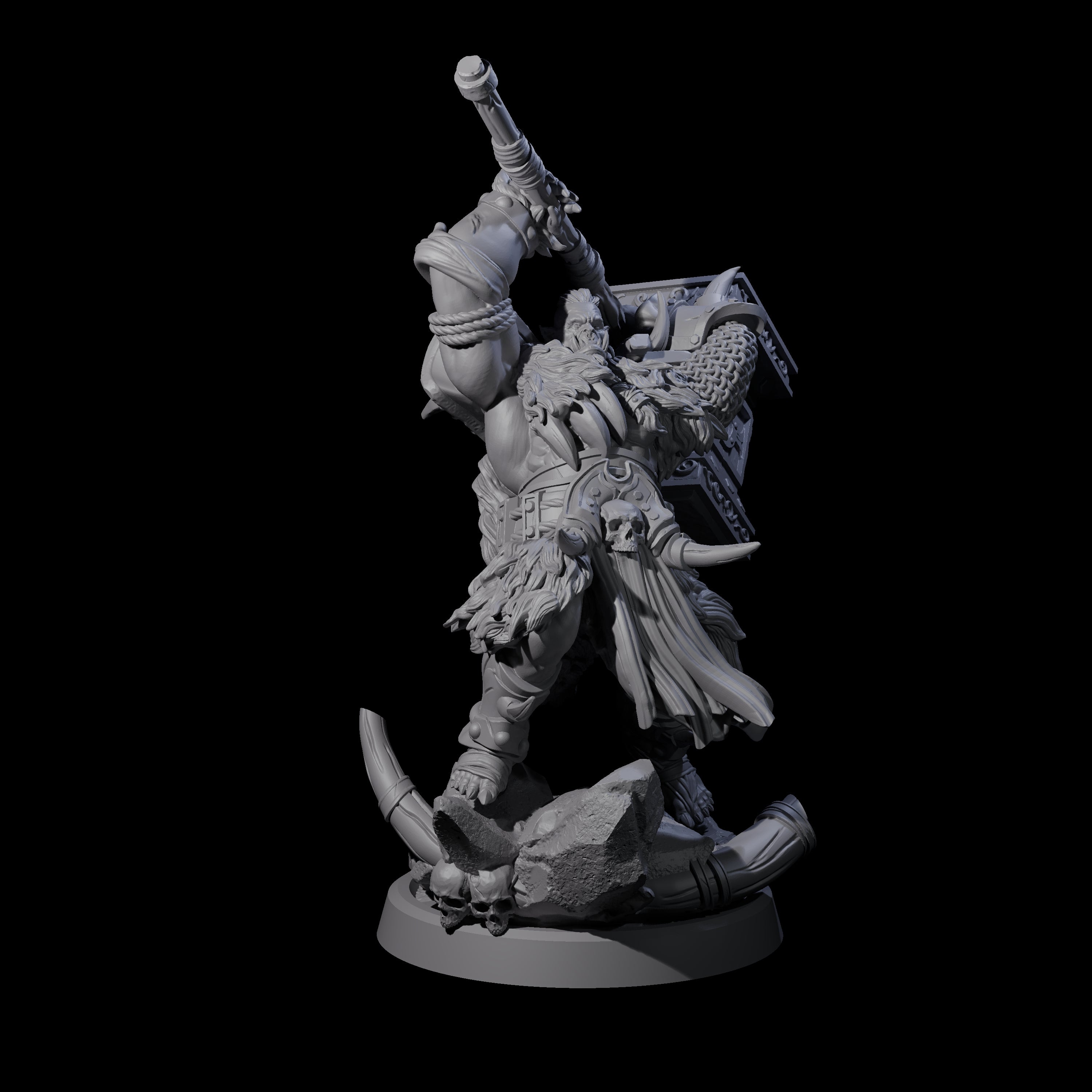 Elite Orc Hit Squad B Miniature for Dungeons and Dragons, Pathfinder or other TTRPGs