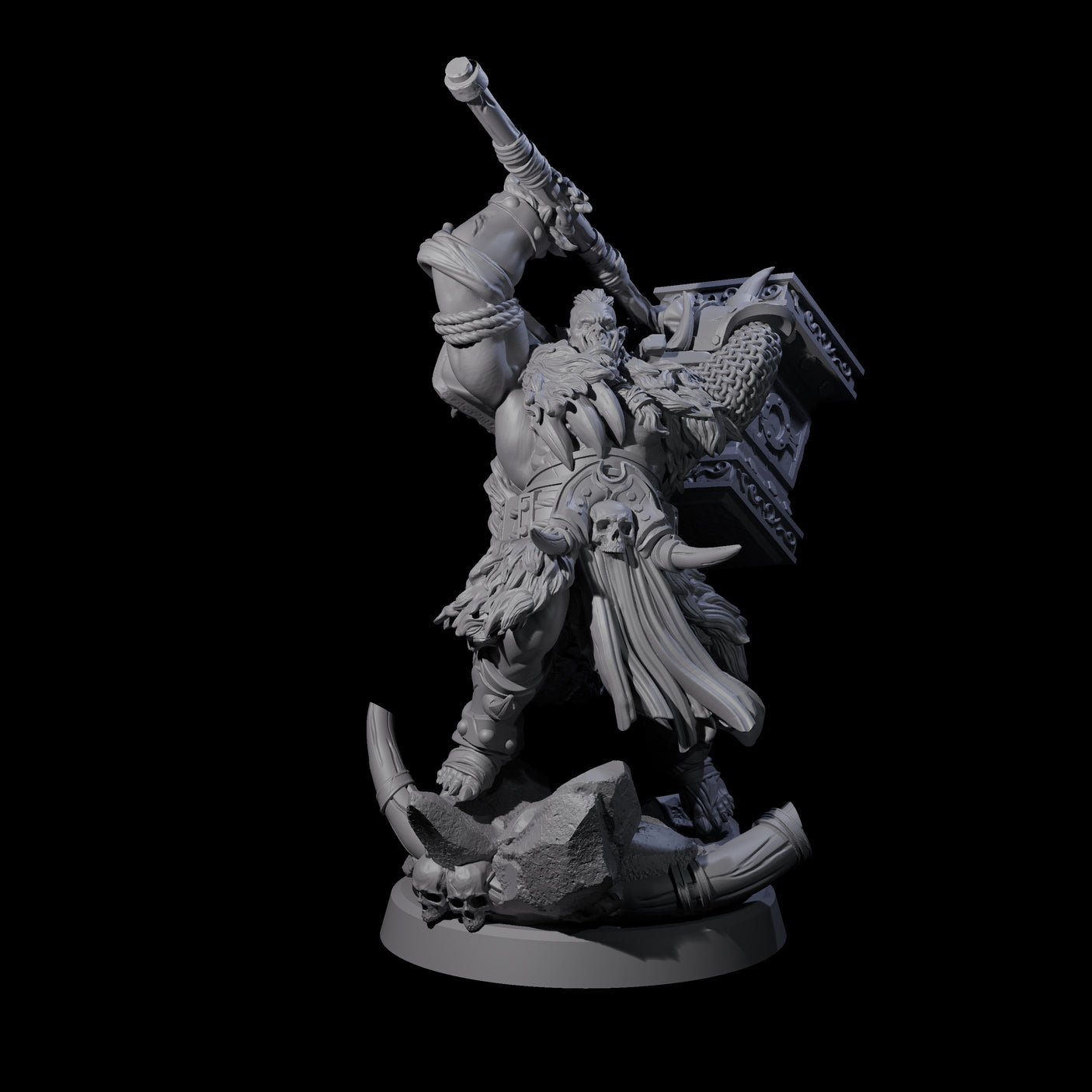 Elite Orc Hit Squad B Miniature for Dungeons and Dragons, Pathfinder or other TTRPGs