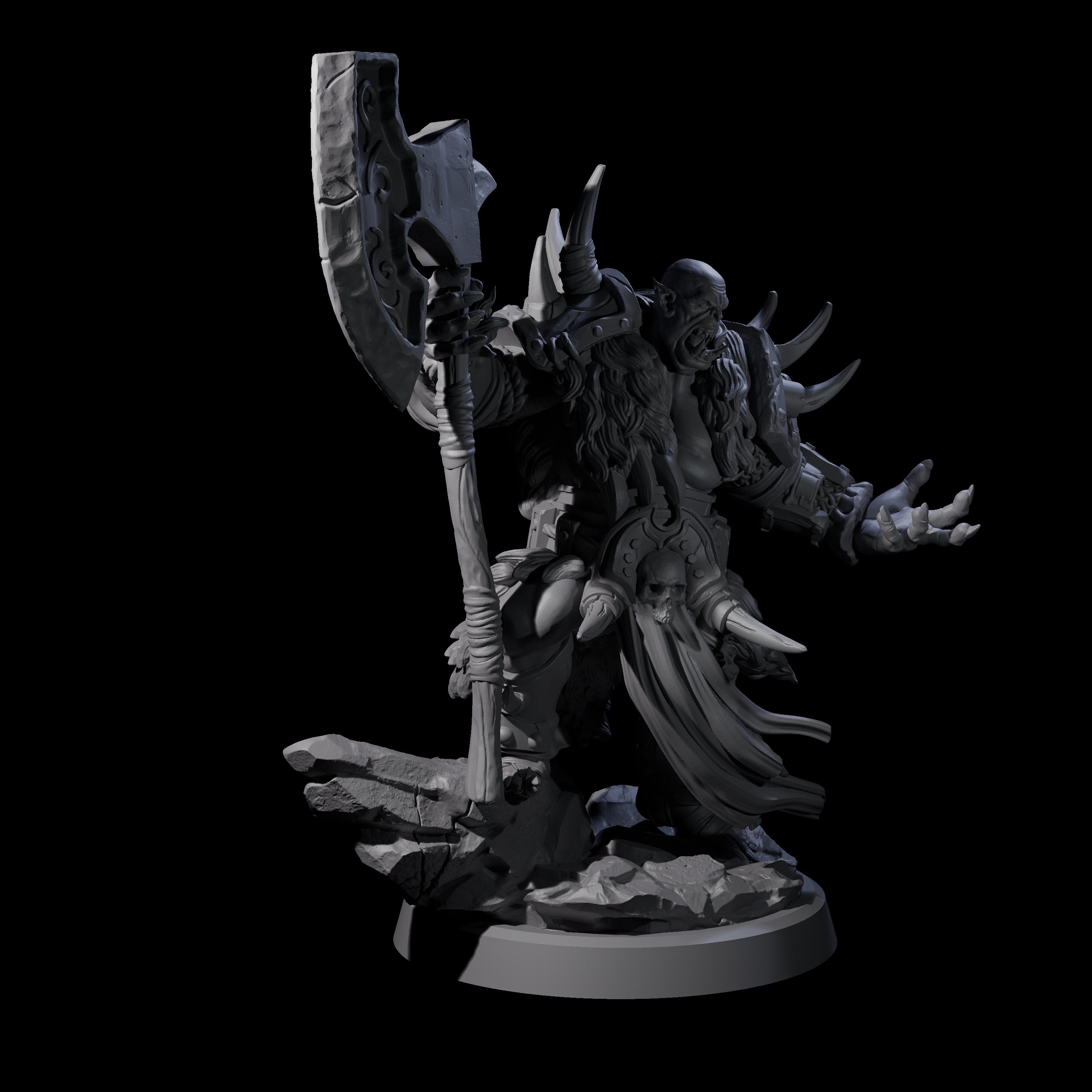 Elite Orc Hit Squad C Miniature for Dungeons and Dragons, Pathfinder or other TTRPGs