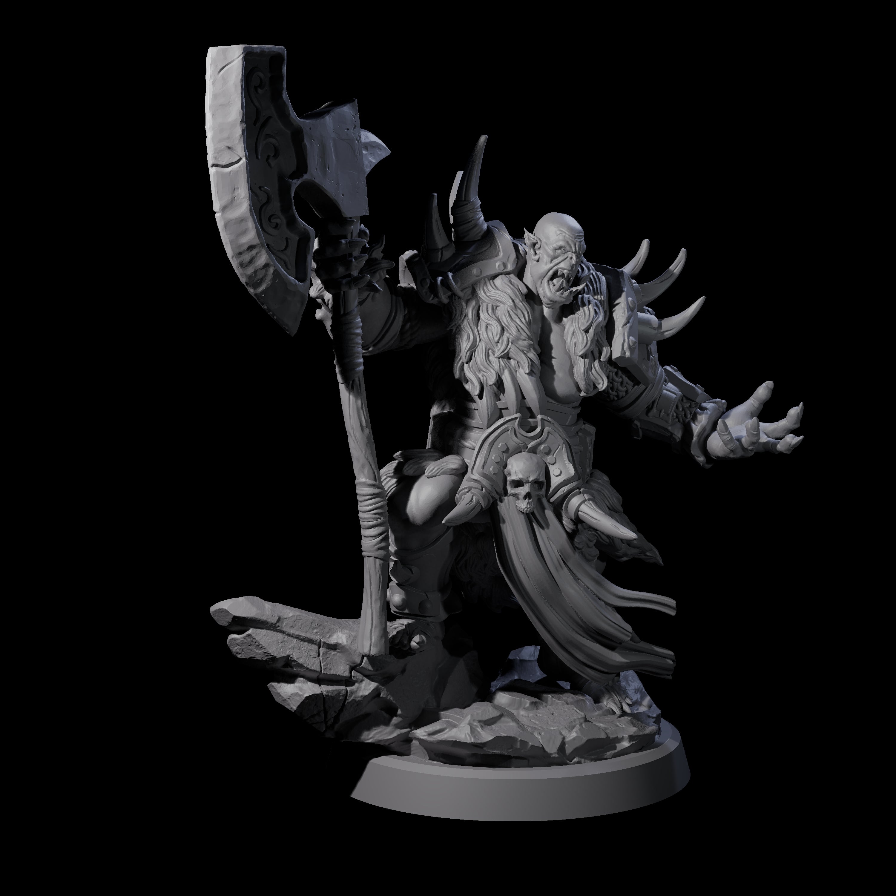 Elite Orc Hit Squad C Miniature for Dungeons and Dragons, Pathfinder or other TTRPGs