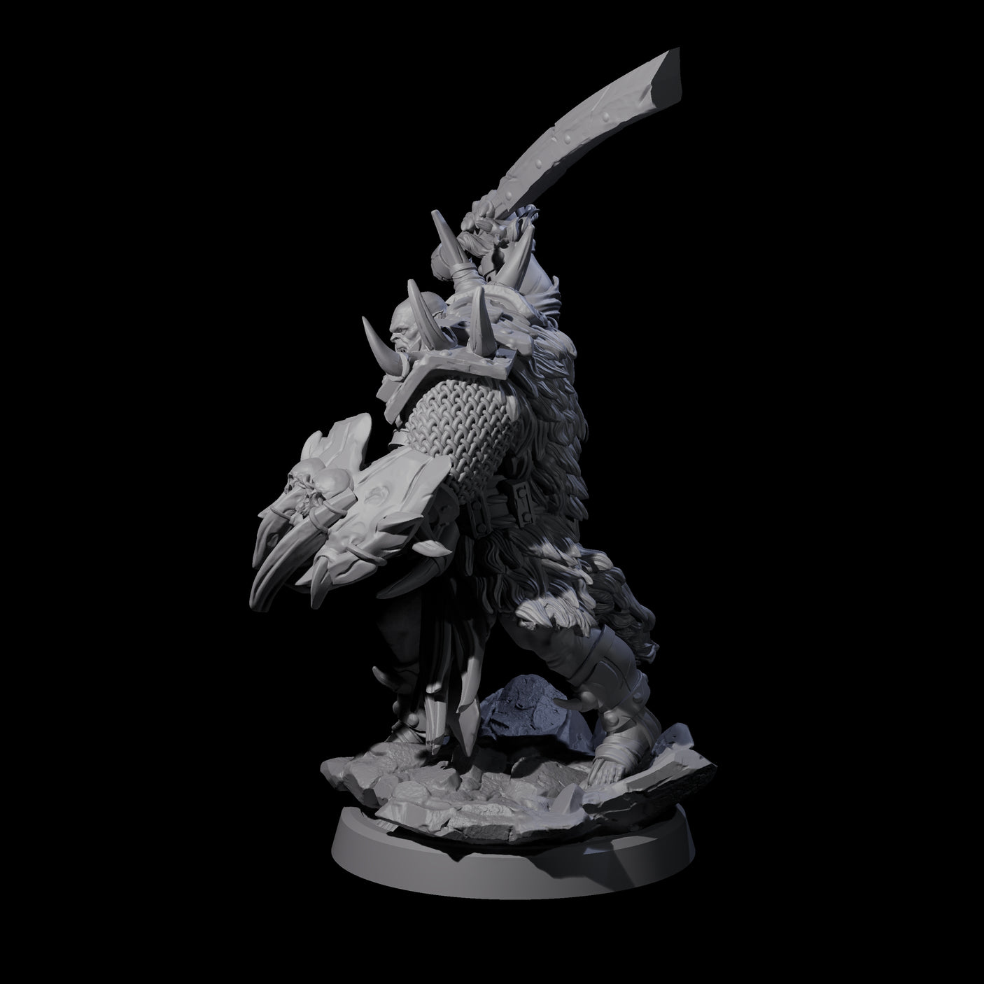 Elite Orc Hit Squad D Miniature for Dungeons and Dragons, Pathfinder or other TTRPGs