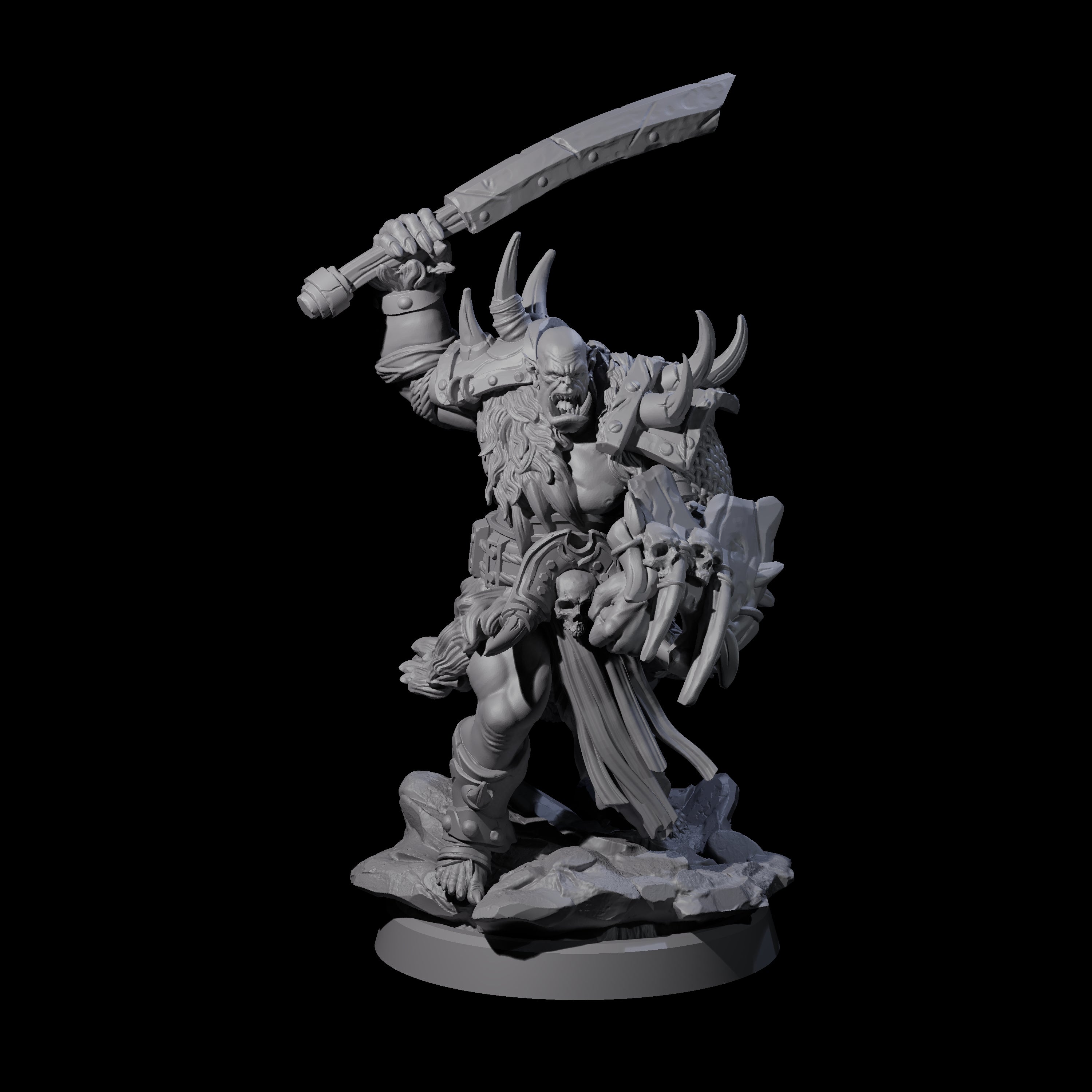 Elite Orc Hit Squad D Miniature for Dungeons and Dragons, Pathfinder or other TTRPGs