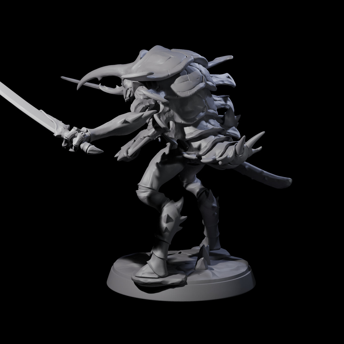 Elite Thri-kreen Warrior Miniature for Dungeons and Dragons, Pathfinder or other TTRPGs