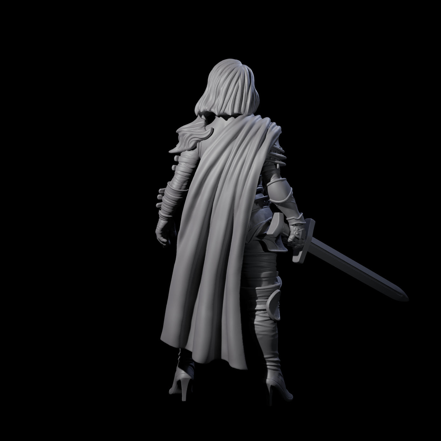 Elmna - Captain of the Guard Miniature for Dungeons and Dragons, Pathfinder or other TTRPGs