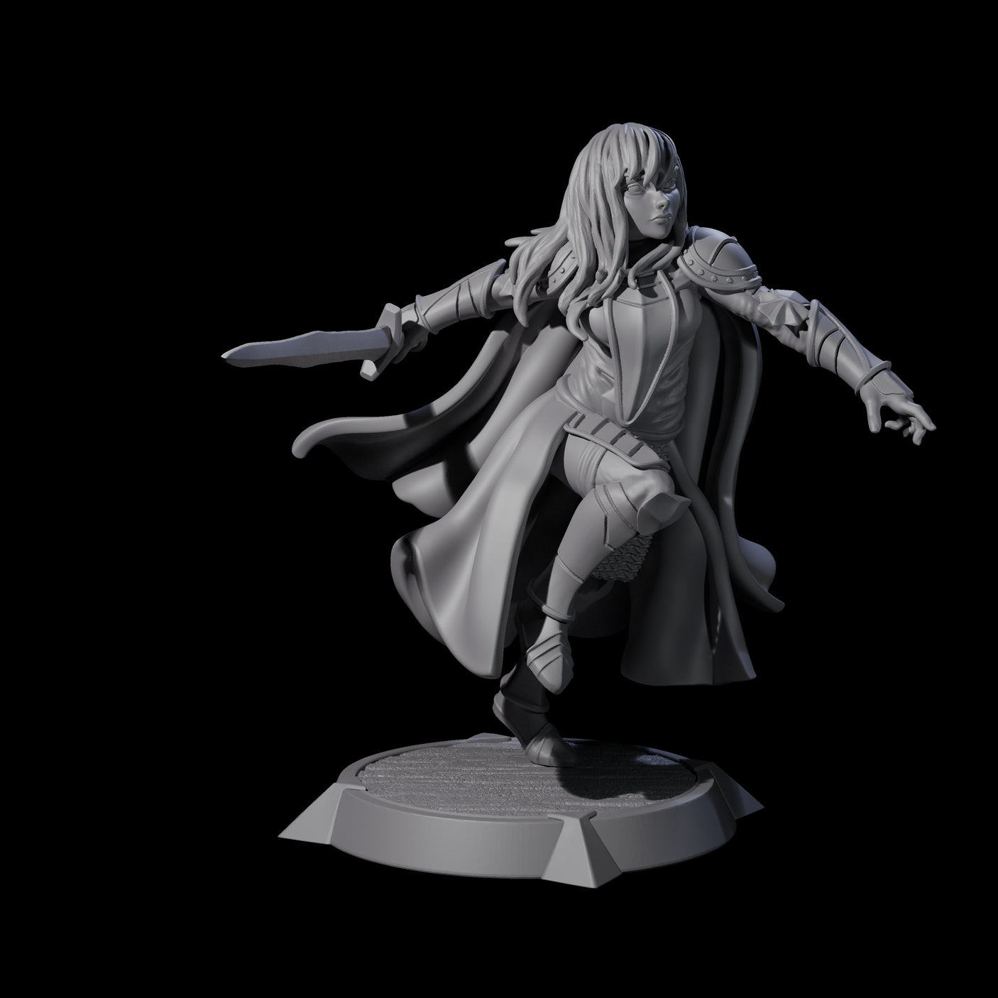 Elune - Striking Fighter Miniature for Dungeons and Dragons, Pathfinder or other TTRPGs