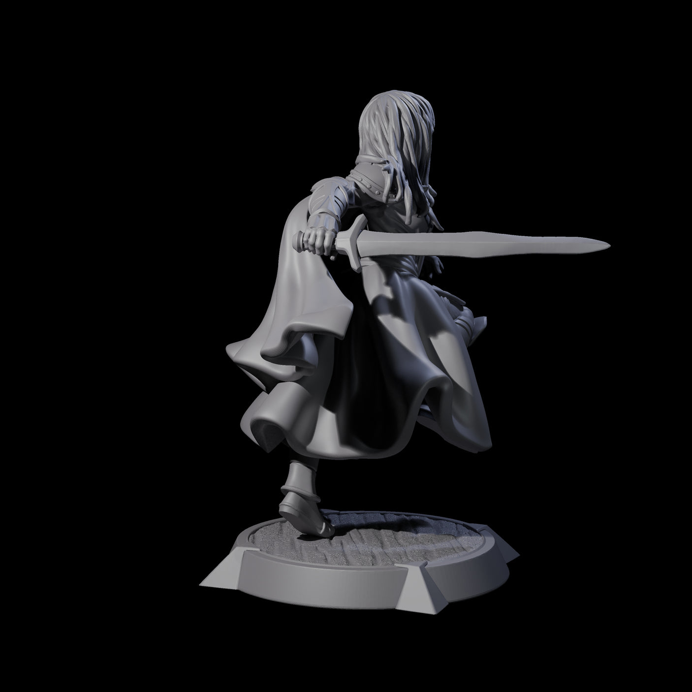 Elune - Striking Fighter Miniature for Dungeons and Dragons, Pathfinder or other TTRPGs