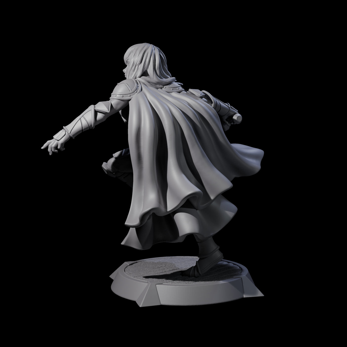 Elune - Striking Fighter Miniature for Dungeons and Dragons, Pathfinder or other TTRPGs