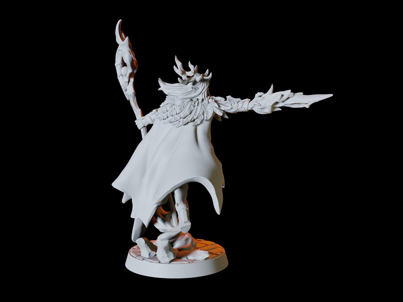 Elven Druid Miniature for Dungeons and Dragons, Pathfinder or other TTRPGs