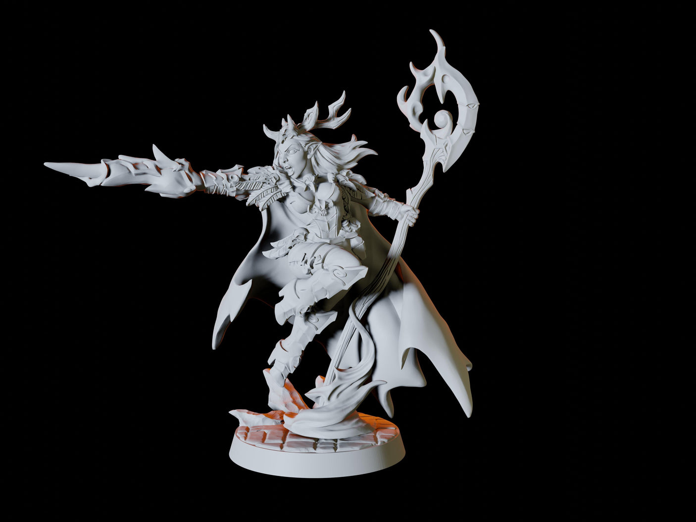 Elven Druid Miniature for Dungeons and Dragons, Pathfinder or other TTRPGs