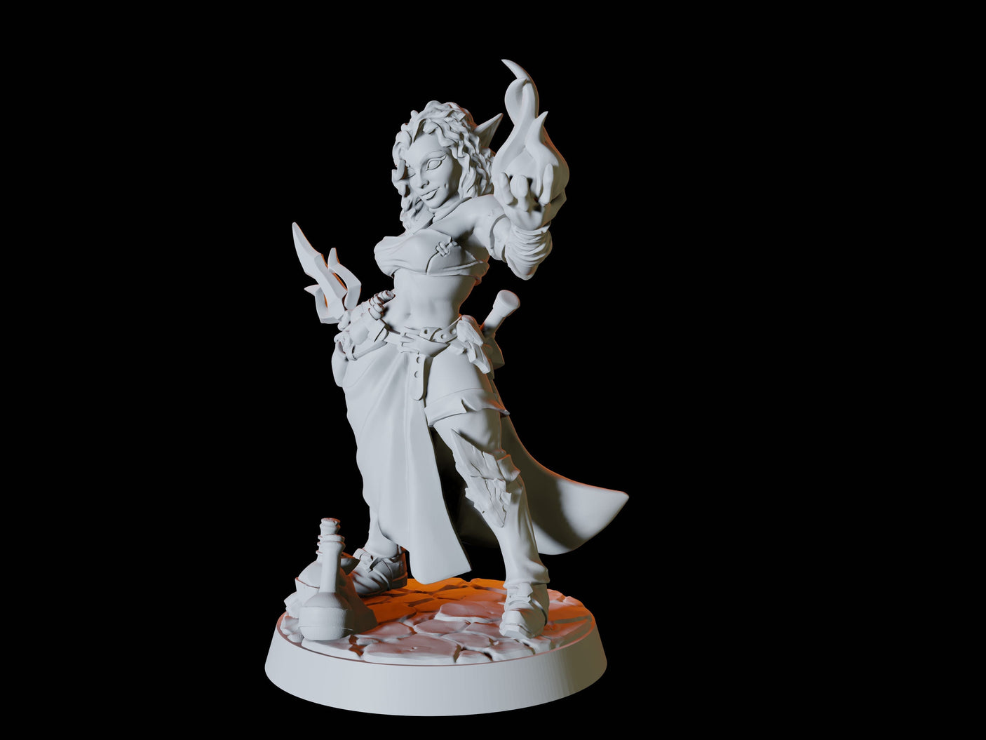 Elven Rogue Miniature for Dungeons and Dragons, Pathfinder or other TTRPGs