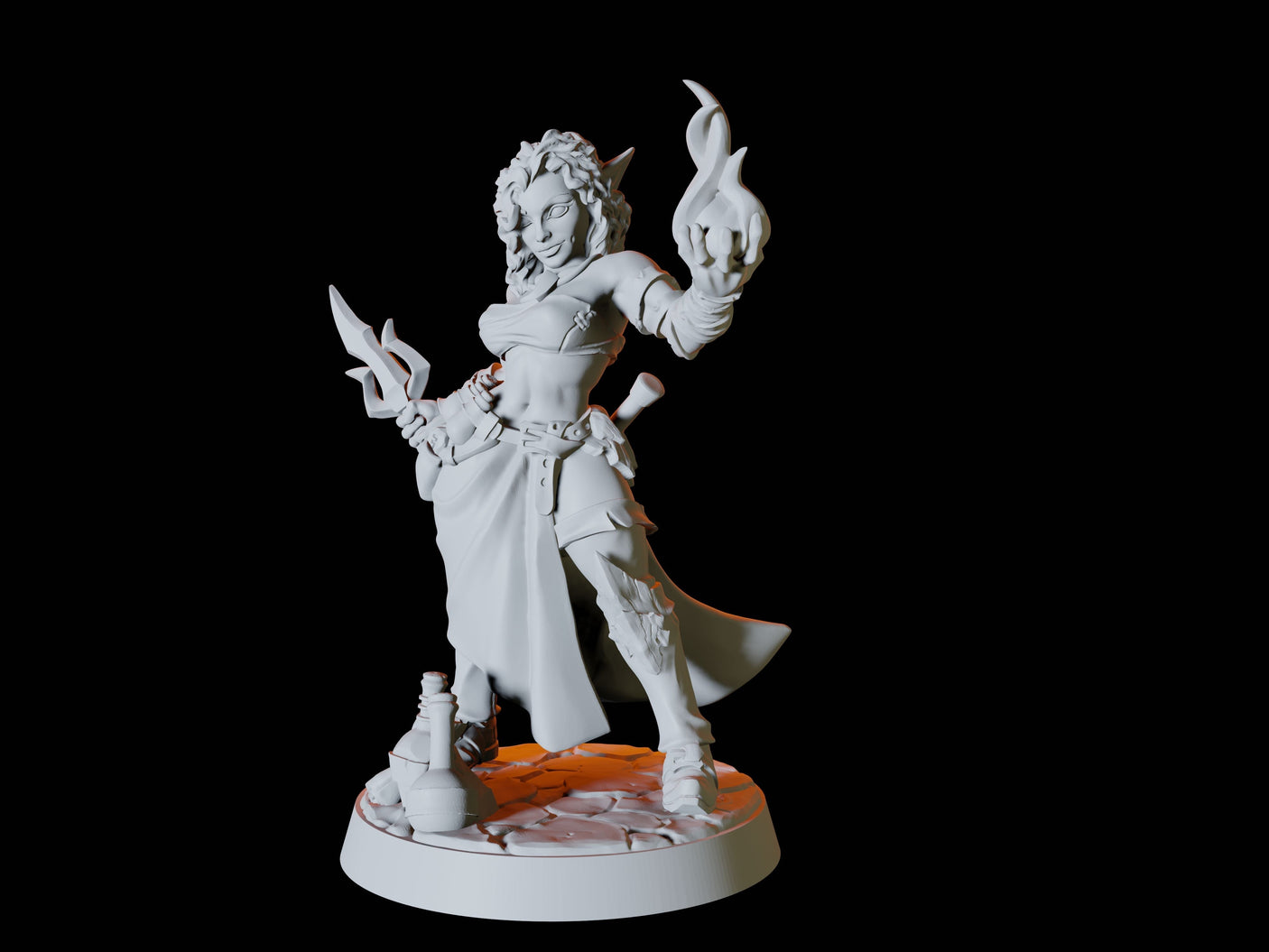 Elven Rogue Miniature for Dungeons and Dragons, Pathfinder or other TTRPGs