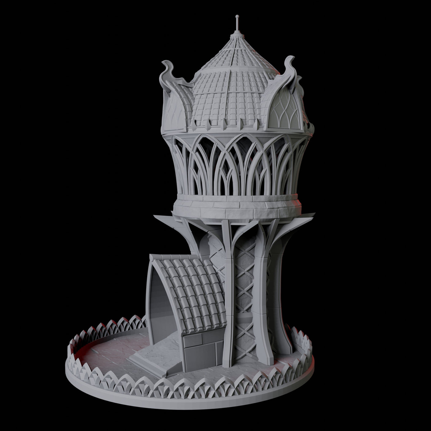 Elven Tower Dice Tower Miniature for Dungeons and Dragons, Pathfinder or other TTRPGs