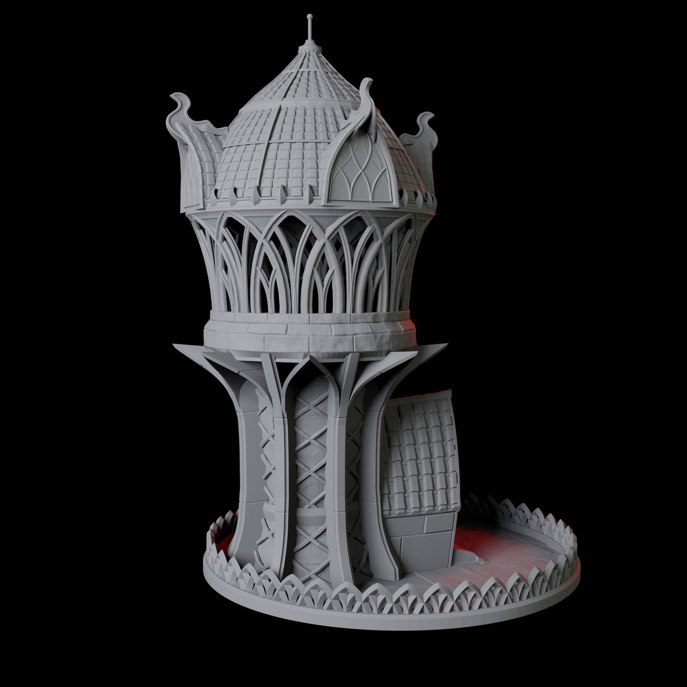 Elven Tower Dice Tower Miniature for Dungeons and Dragons, Pathfinder or other TTRPGs