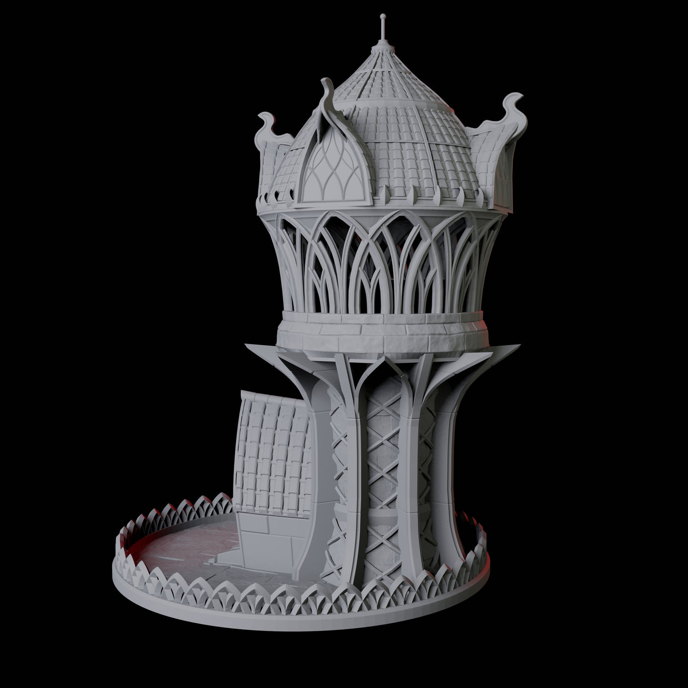 Elven Tower Dice Tower Miniature for Dungeons and Dragons, Pathfinder or other TTRPGs