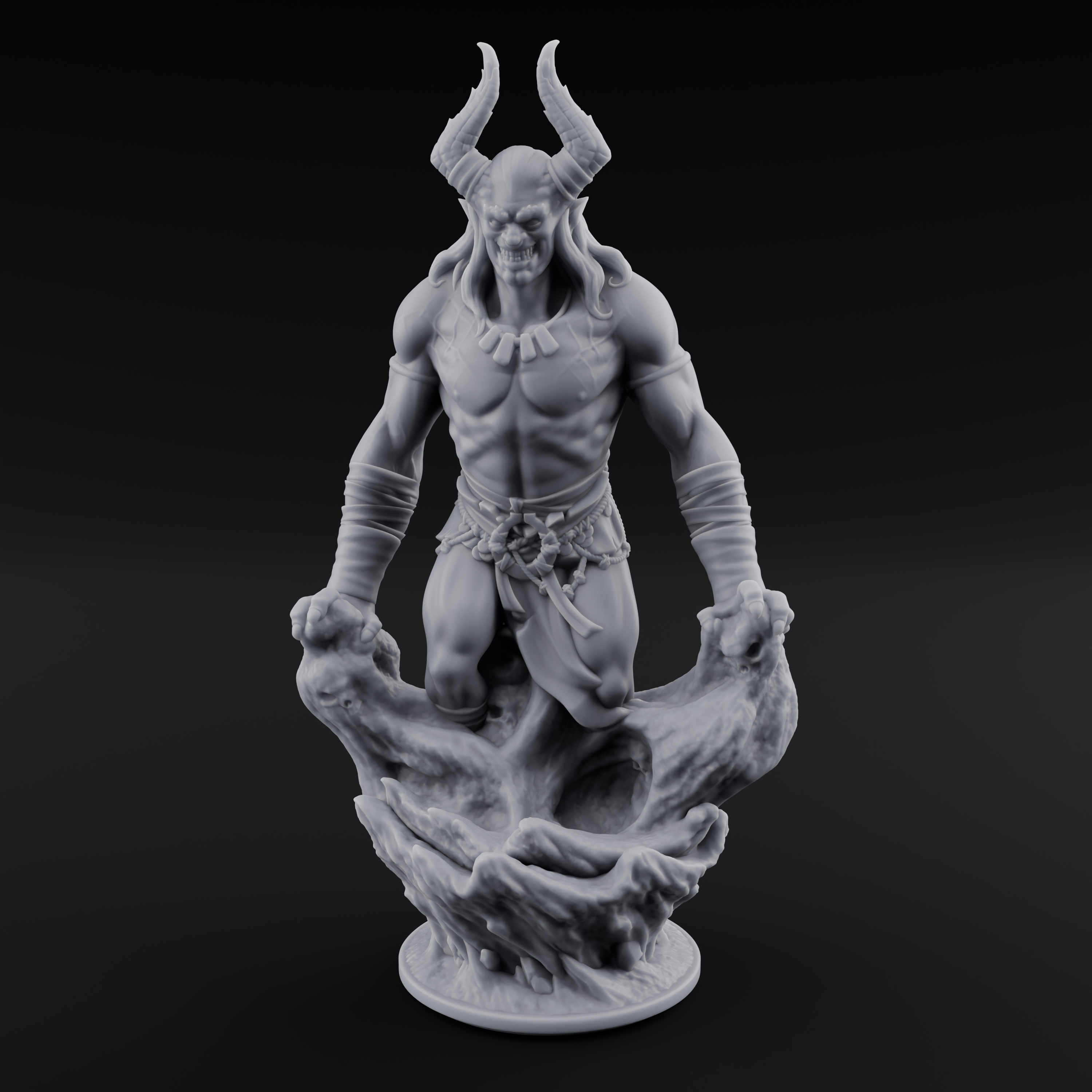Emerging Djinni Elemental Miniature for Dungeons and Dragons, Pathfinder or other TTRPGs