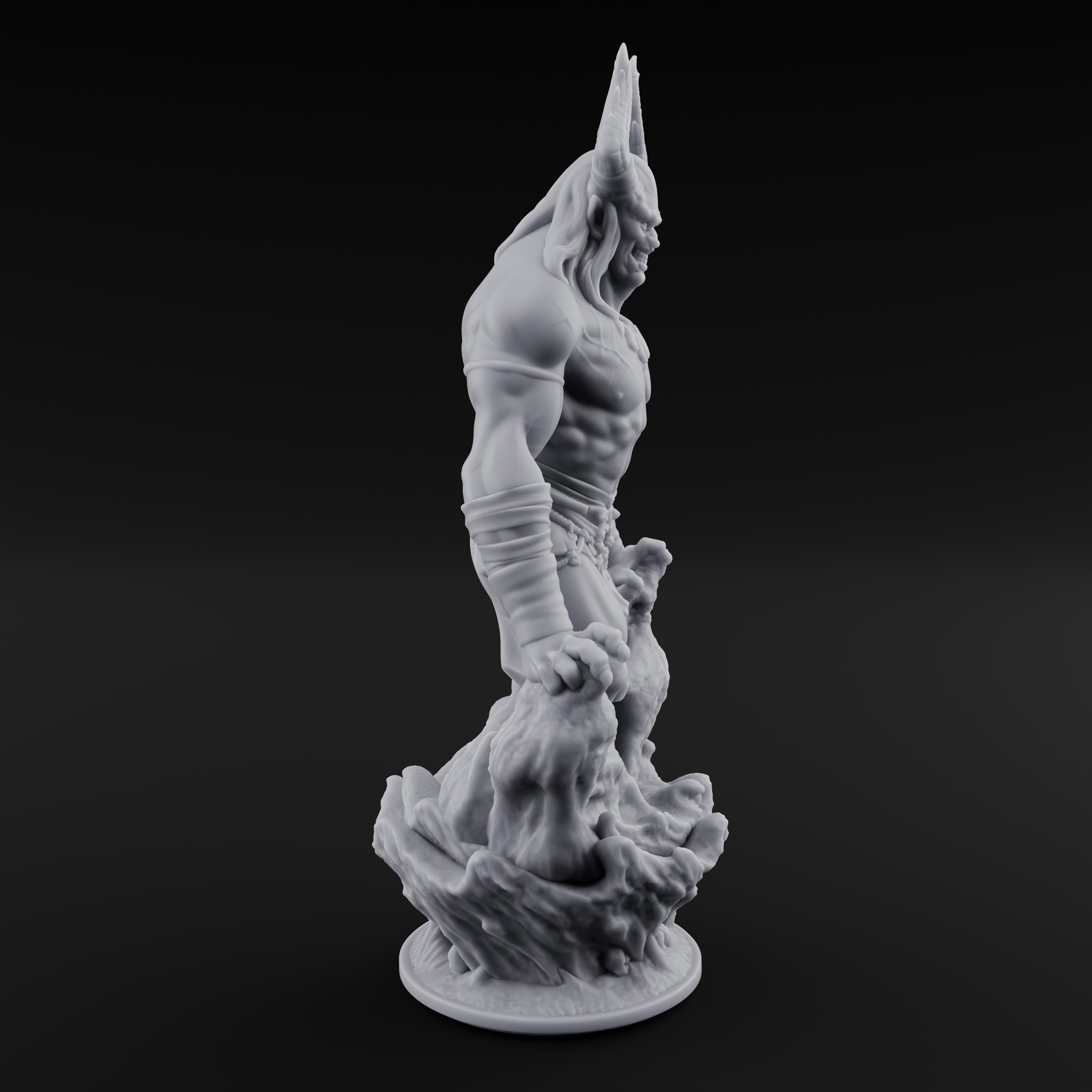 Emerging Djinni Elemental Miniature for Dungeons and Dragons, Pathfinder or other TTRPGs