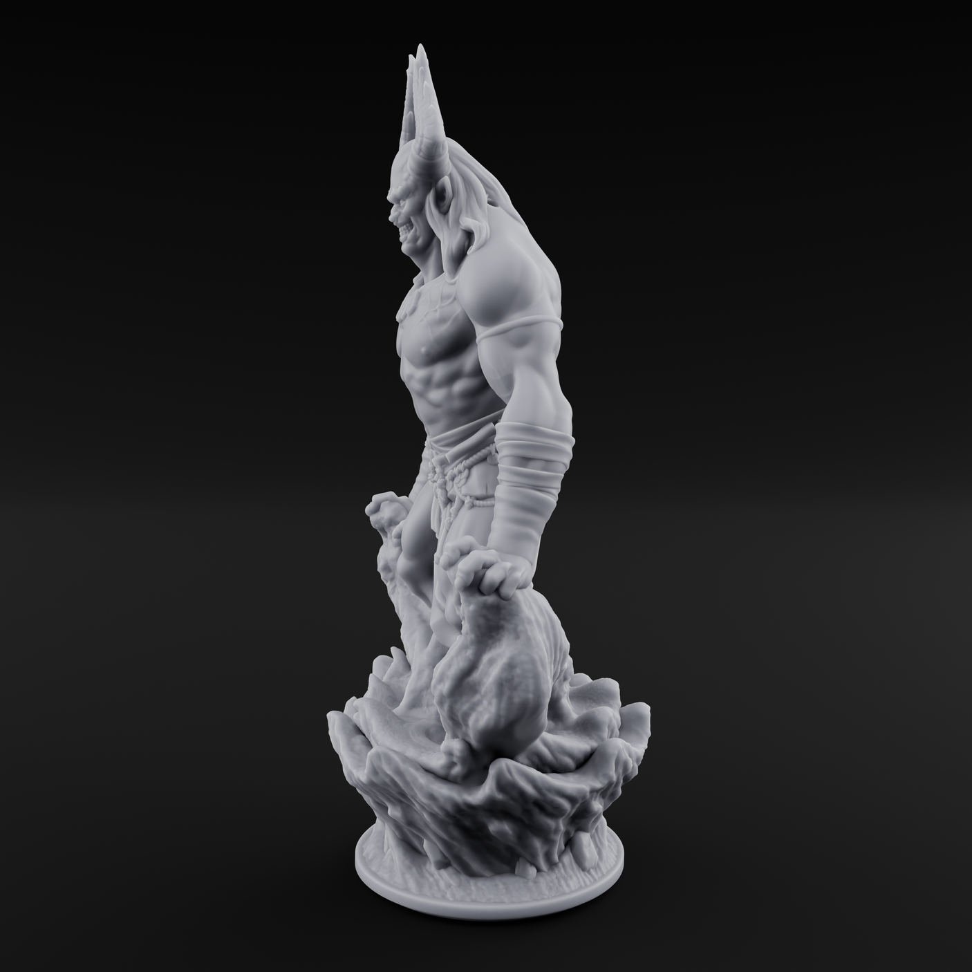Emerging Djinni Elemental Miniature for Dungeons and Dragons, Pathfinder or other TTRPGs