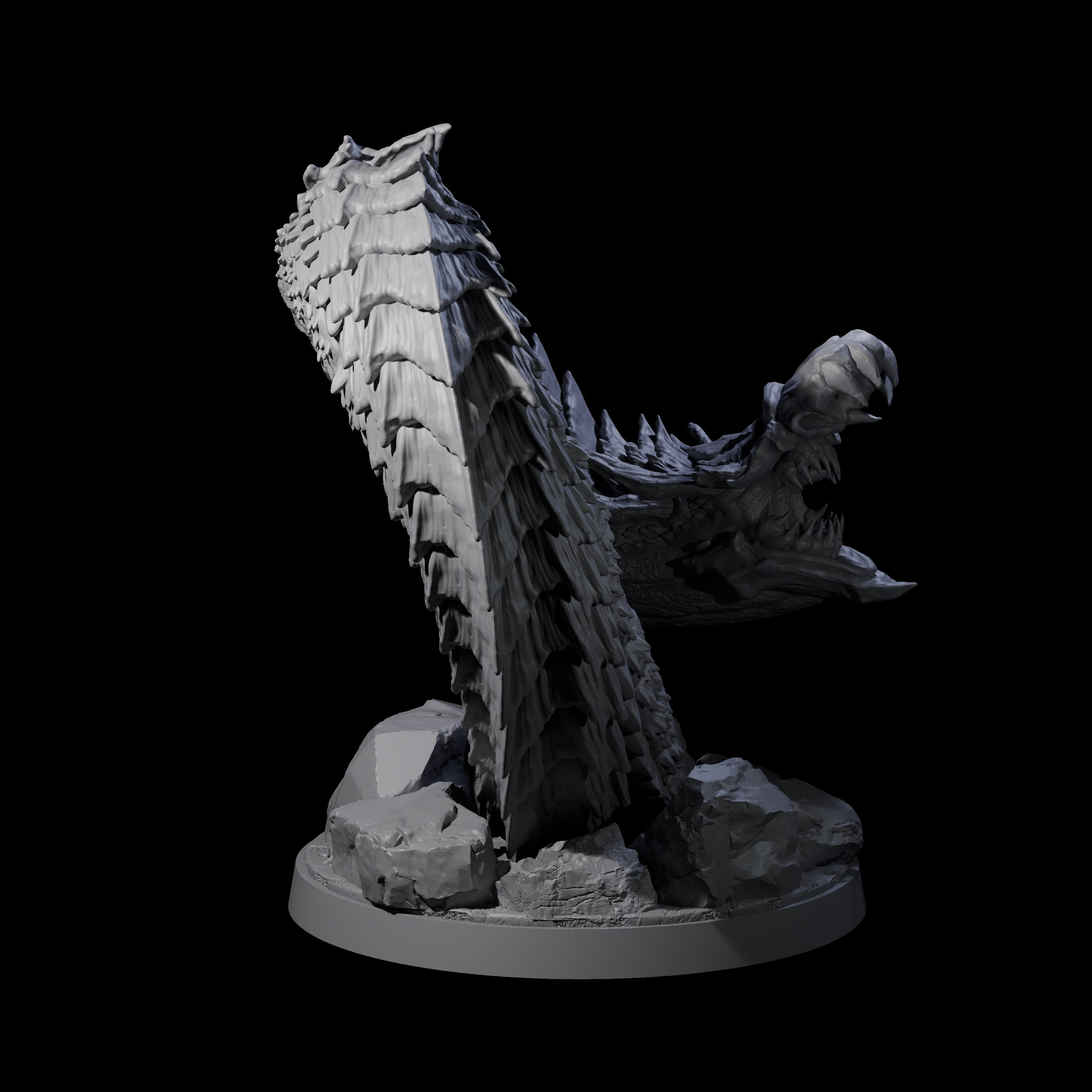 Emerging Purple Worm A Miniature for Dungeons and Dragons, Pathfinder or other TTRPGs