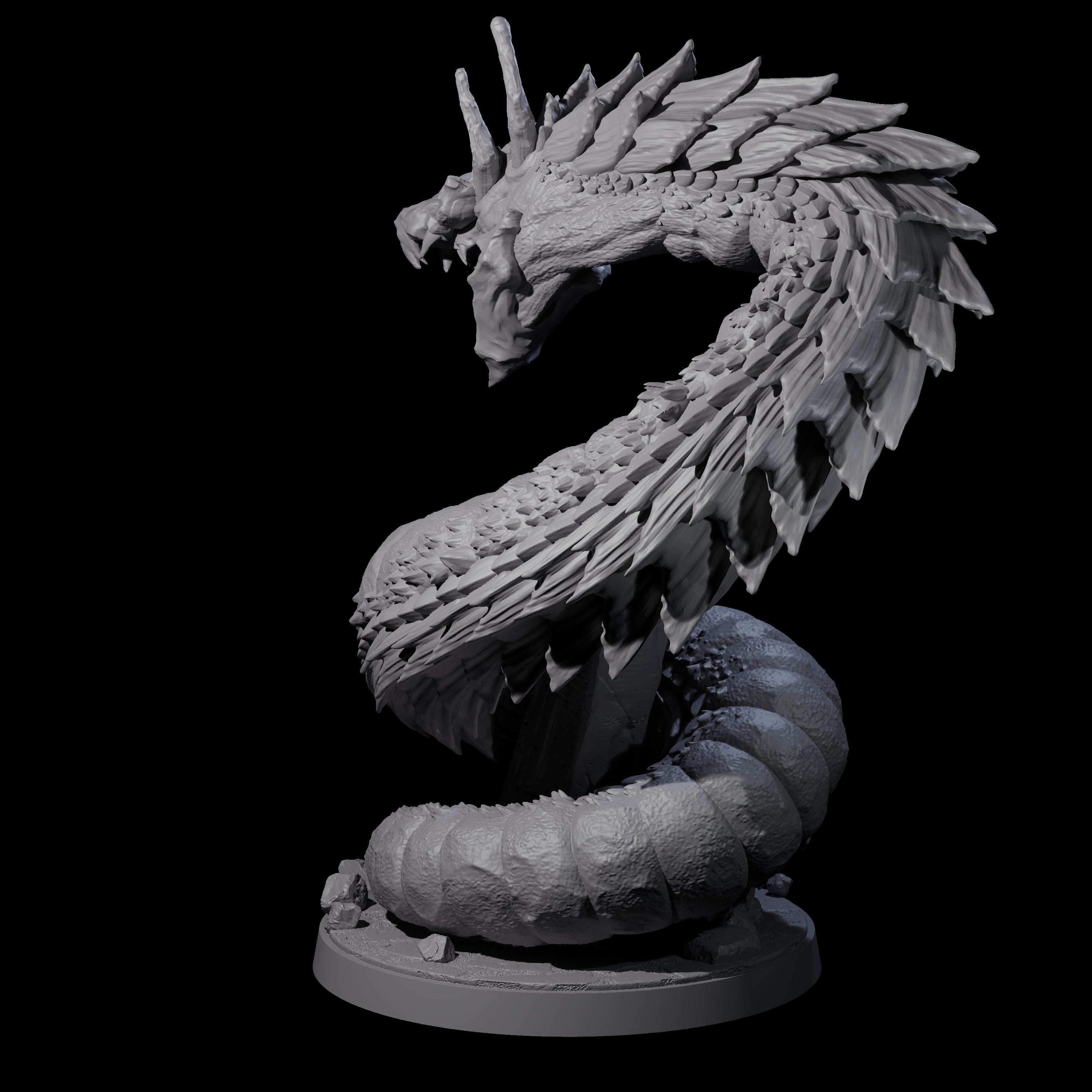 Emerging Purple Worm B Miniature for Dungeons and Dragons, Pathfinder or other TTRPGs