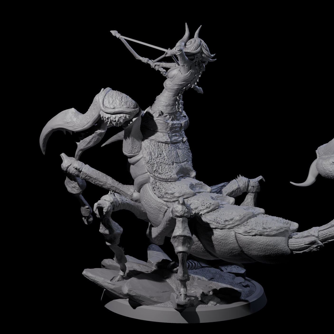 Enchanting Scorpion Drider A Miniature for Dungeons and Dragons, Pathfinder or other TTRPGs