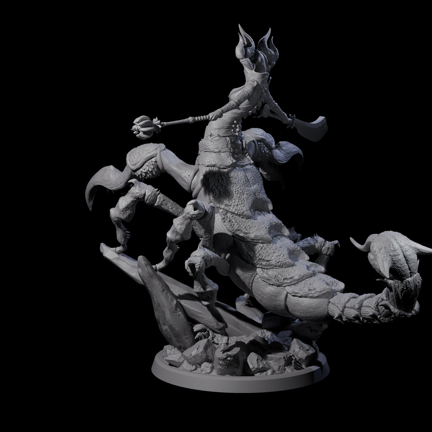 Enchanting Scorpion Drider B Miniature for Dungeons and Dragons, Pathfinder or other TTRPGs