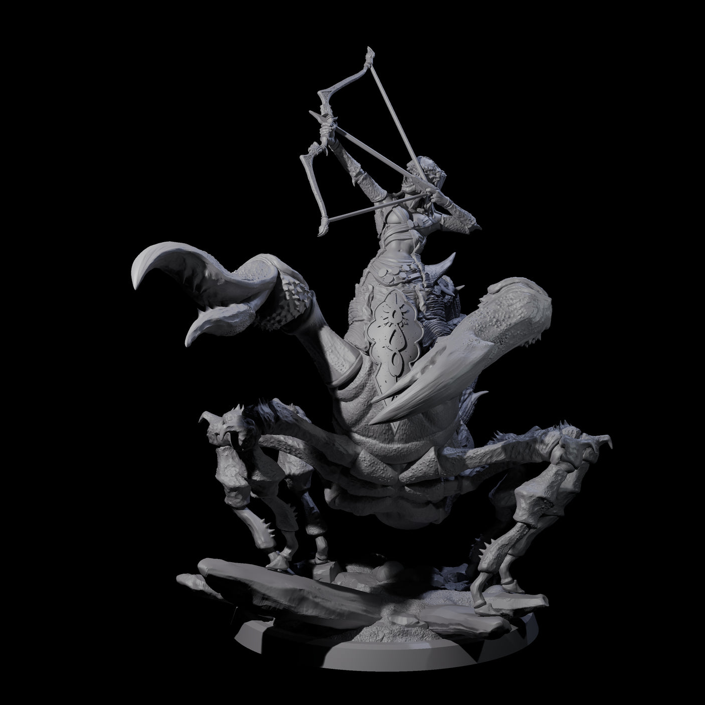 Enchanting Scorpion Drider C Miniature for Dungeons and Dragons, Pathfinder or other TTRPGs