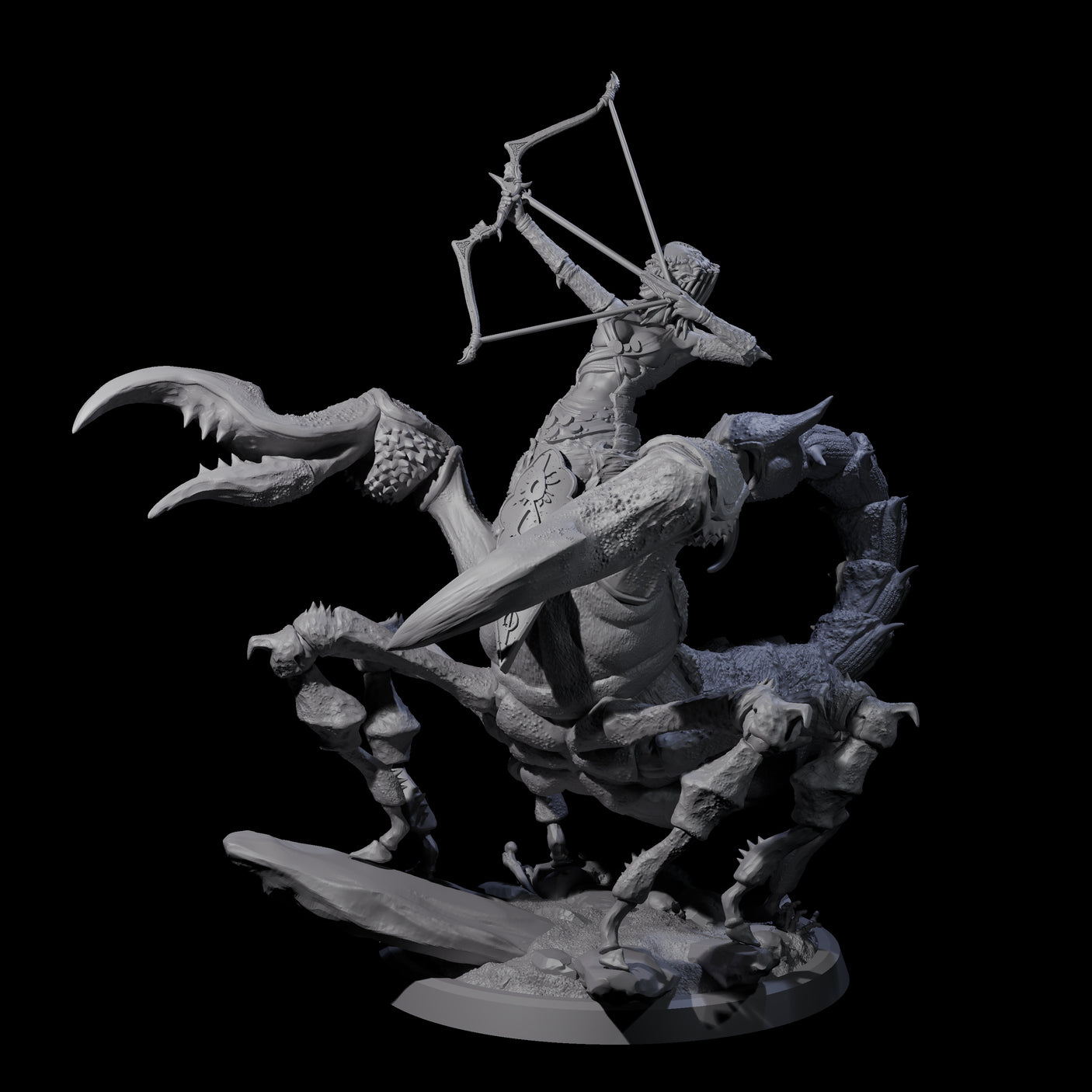 Enchanting Scorpion Drider C Miniature for Dungeons and Dragons, Pathfinder or other TTRPGs