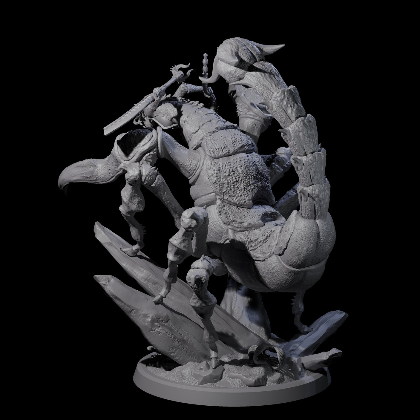 Enchanting Scorpion Drider D Miniature for Dungeons and Dragons, Pathfinder or other TTRPGs