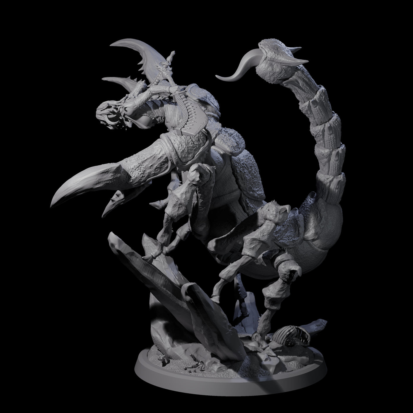 Enchanting Scorpion Drider D Miniature for Dungeons and Dragons, Pathfinder or other TTRPGs